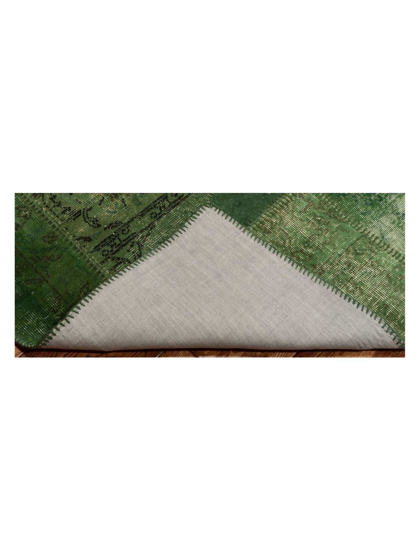 Turkish Vestige Patchwork 142815 Green 9x12 Hand Knotted Rug