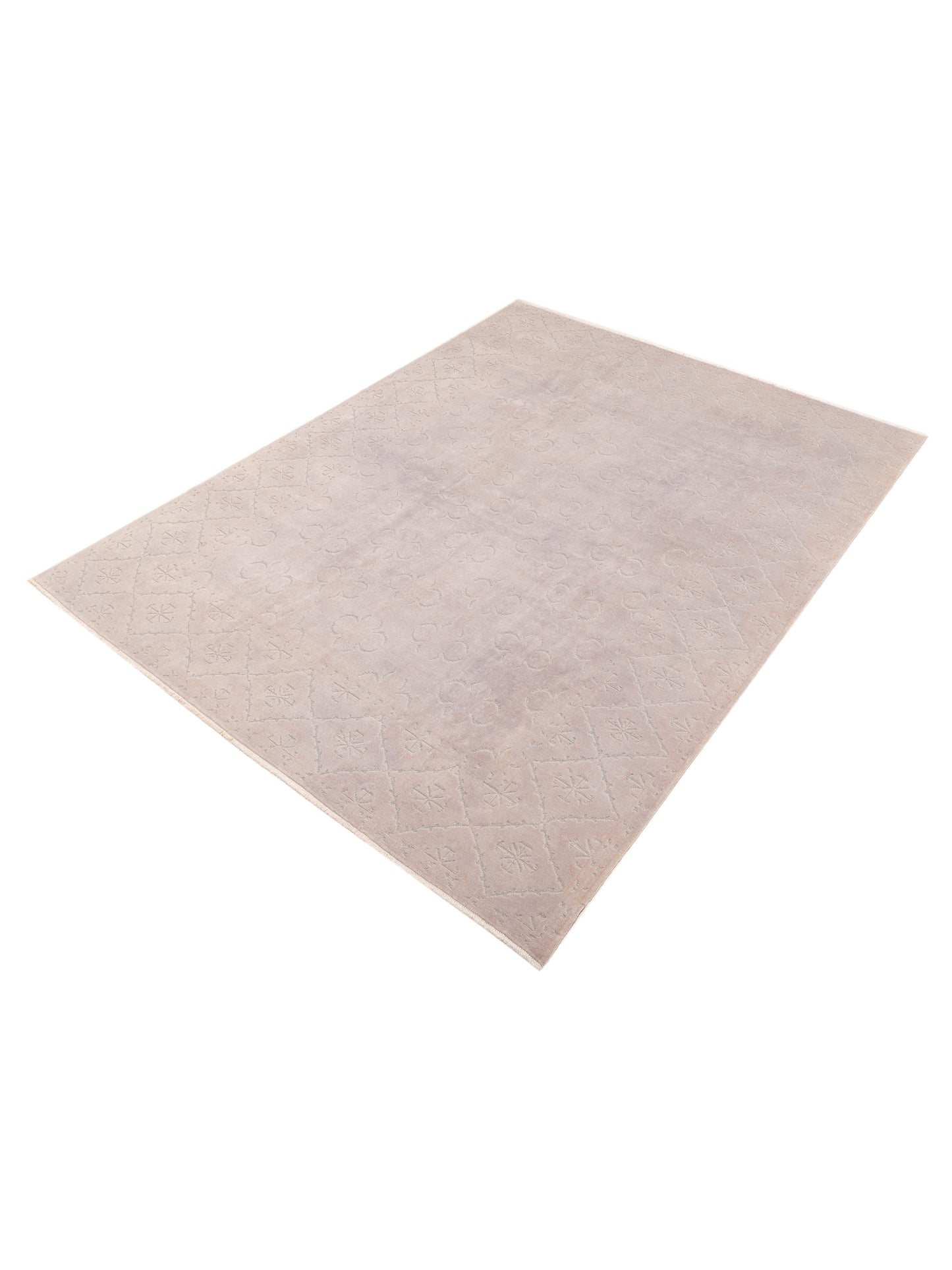 Vintage 110273 Light Gray 9x12.1 Hand Knotted Rug