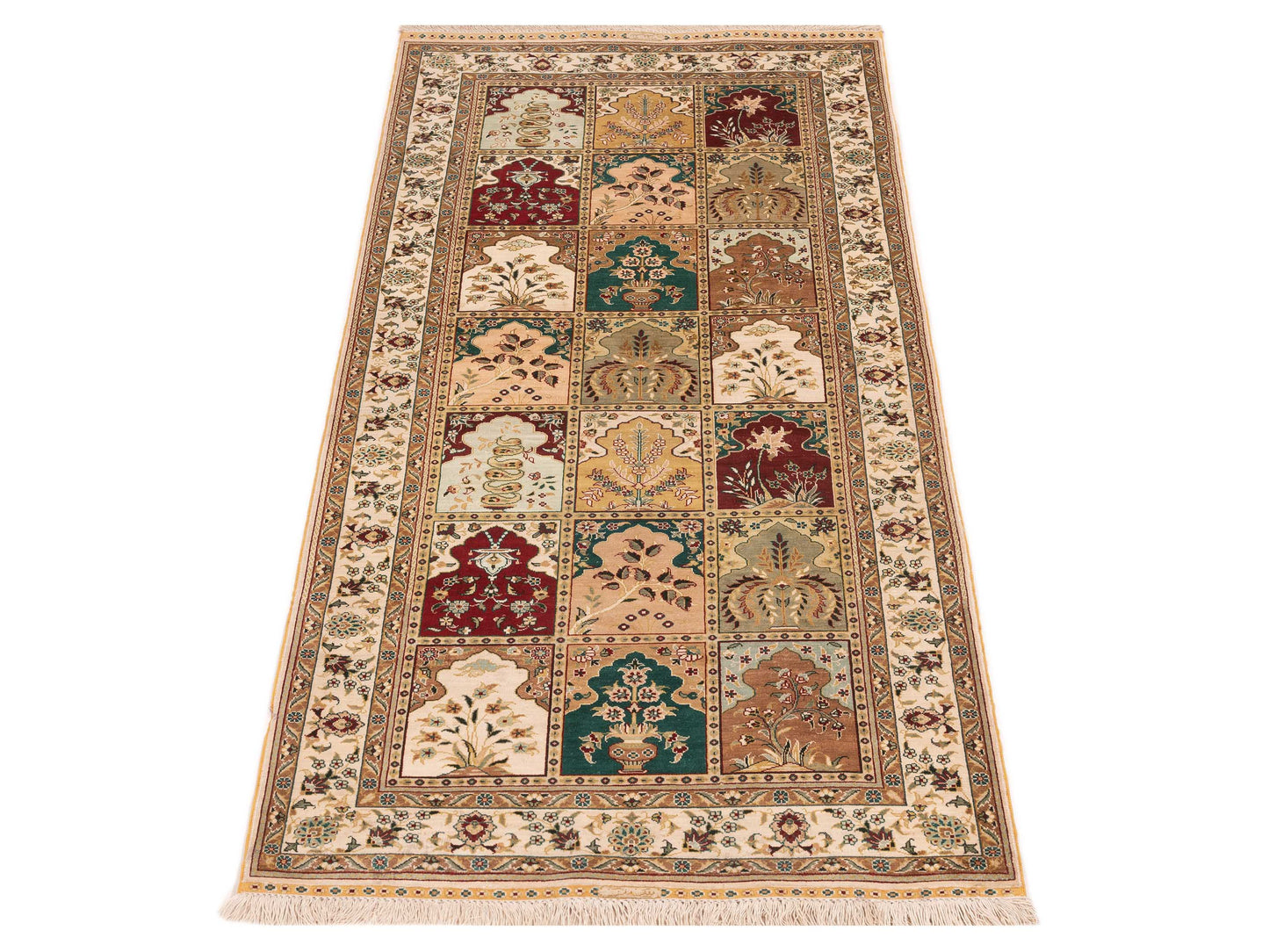 Pure Silk 122457 Multi 2.7x6 Hand Knotted Rug