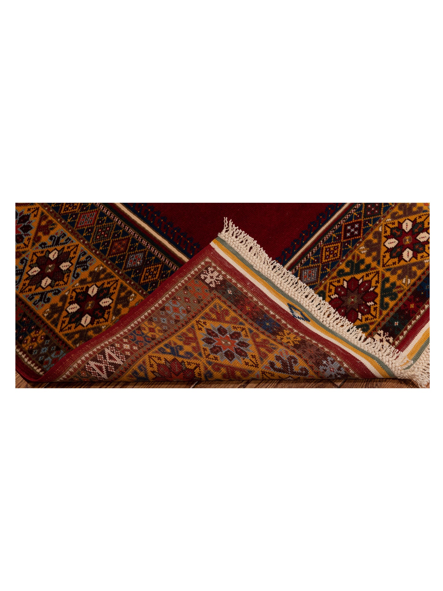 Turkish Shirwan 148348 Red Gold 4.2x5.6 Hand Knotted Rug