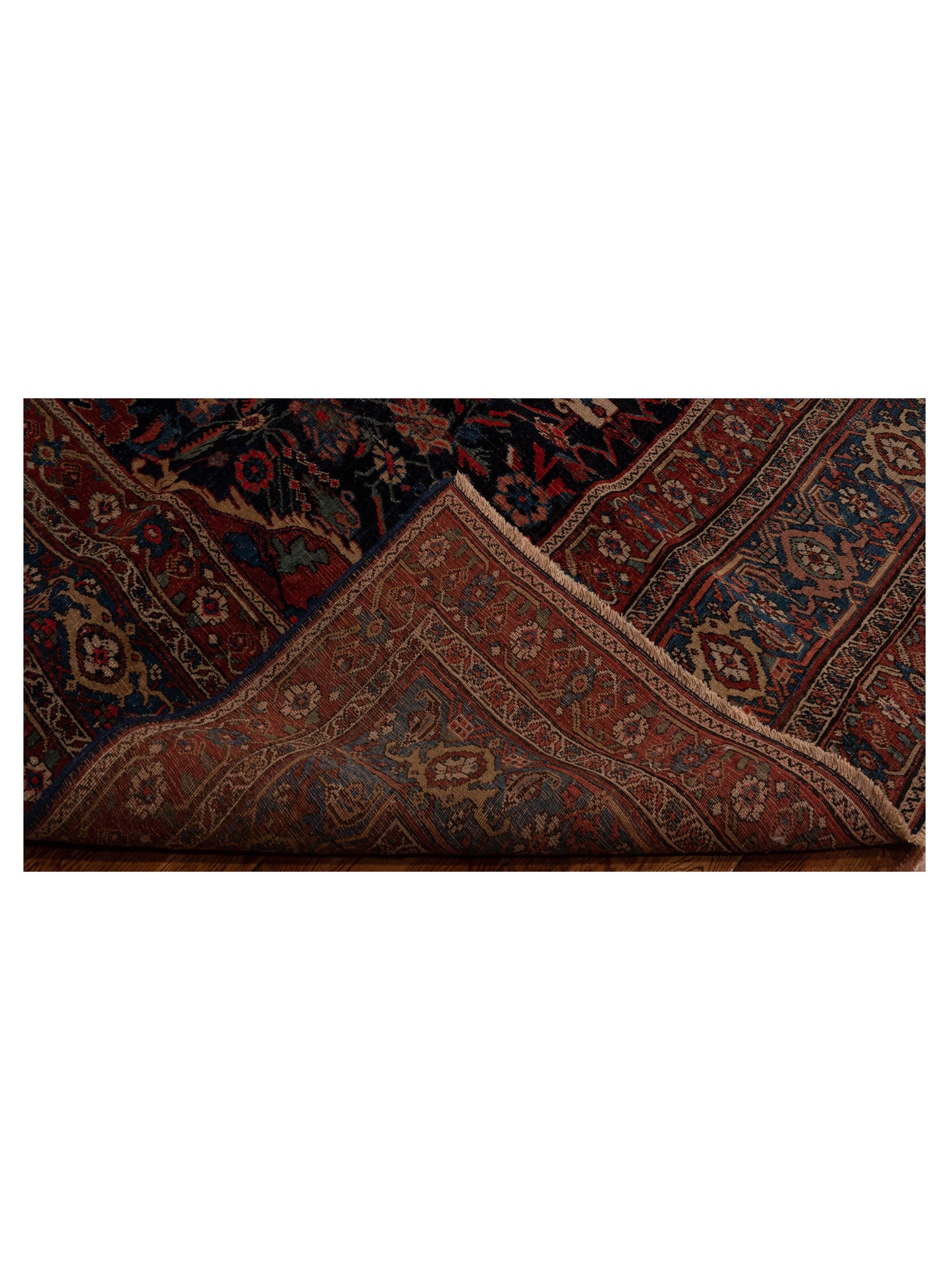 Persian Antique 125869 Blue Red 10.8x17.7 Hand Knotted Rugs