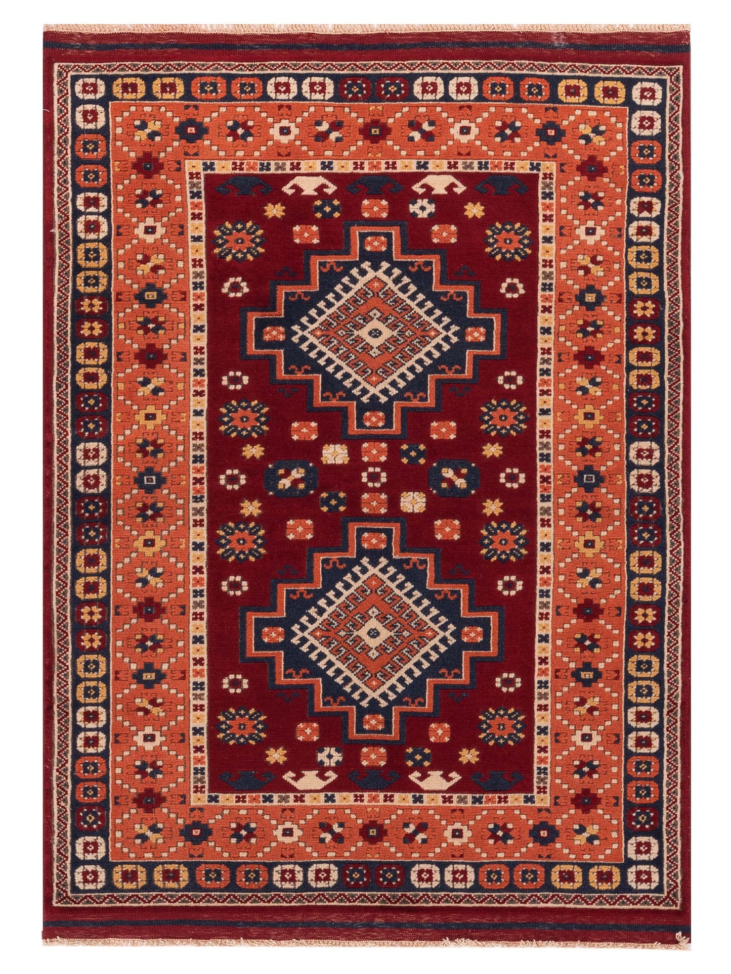 Pasha Turkish Shirwan  Red Orange Traditional