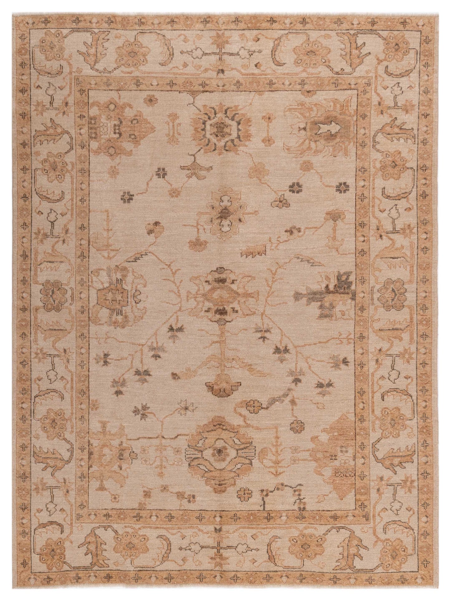 Anadol Angora Oushak  Ivory Ivory Traditional