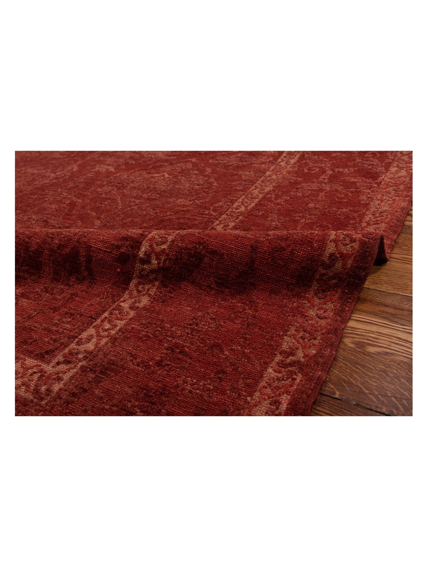 Defne Tulip Red Red 6.1x9 Hand Knotted Rug