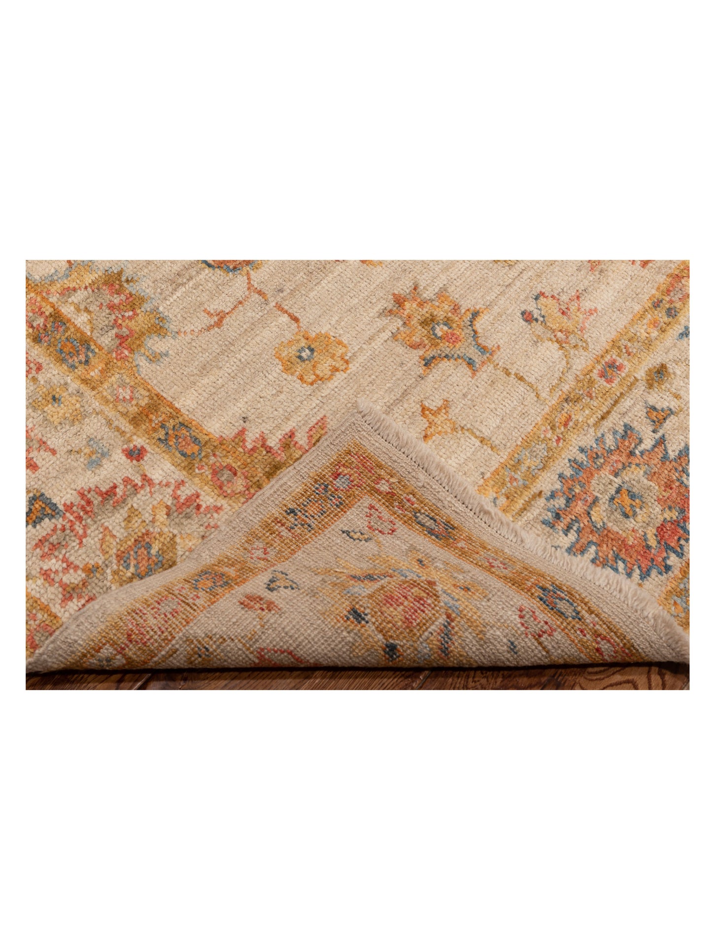 Angora Oushak 129879 Ivory Ivory 6x14.1 Hand Knotted Rug