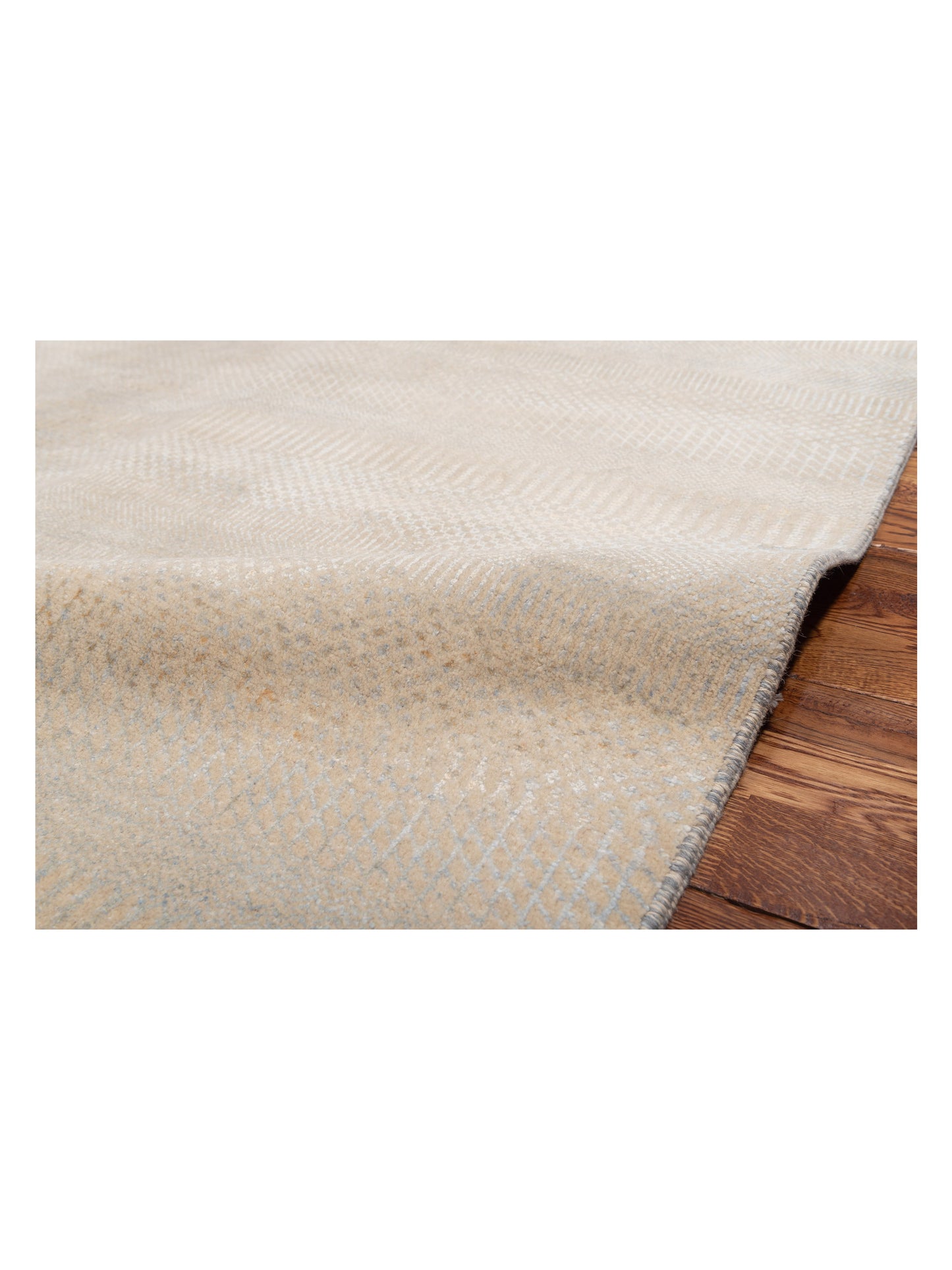 Aurore 120989 Beige Silver 6.1x9 Hand Knotted Rug