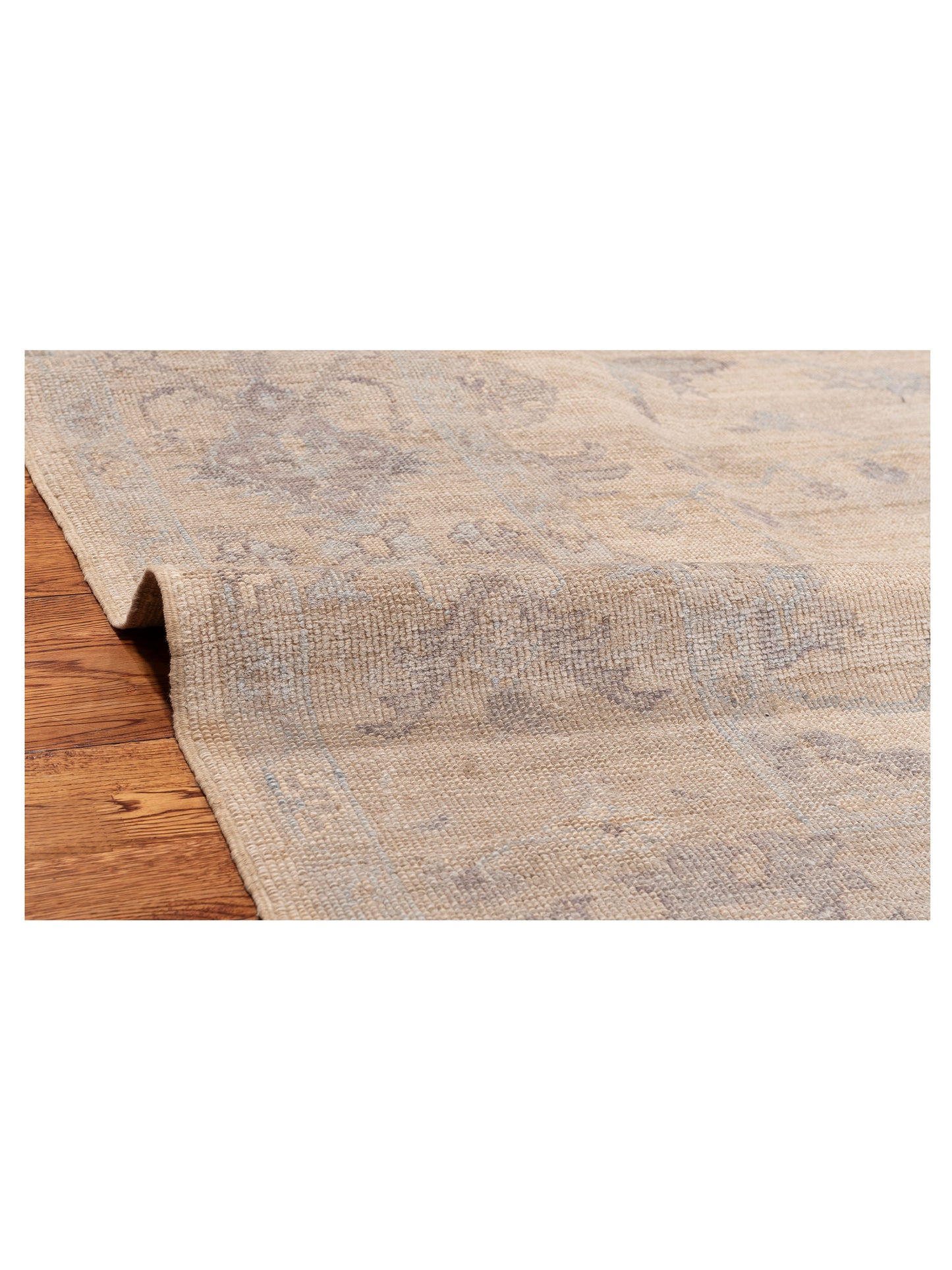 Angora Oushak 126764 Beige Gold 8x9.4 Hand Knotted Rug