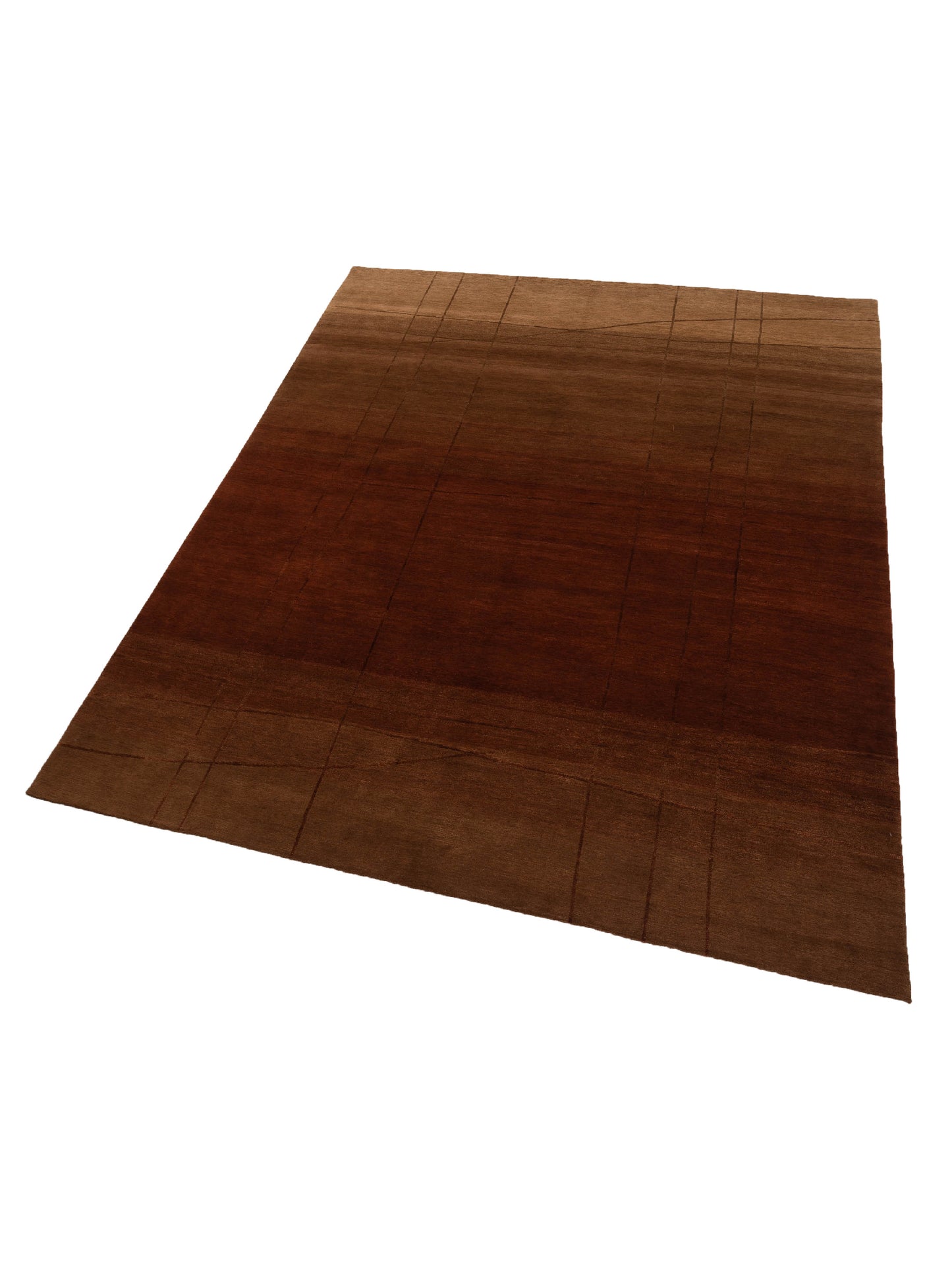 Nepalese 104154 Brown Brown 9x12 Hand Knotted Rug