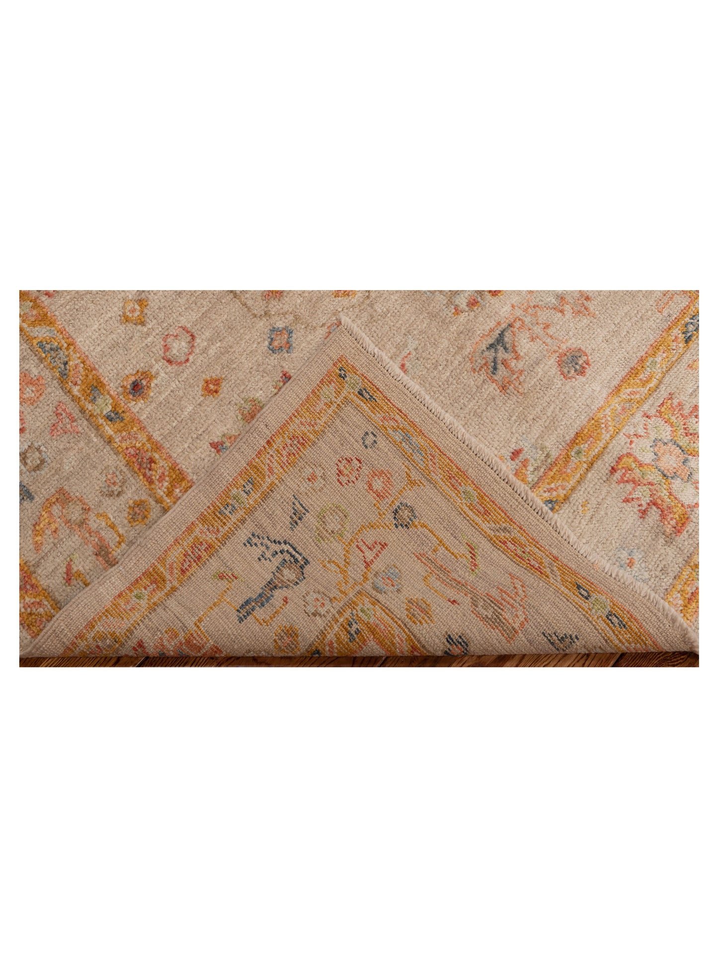 Angora Oushak 150294 Beige Brown 5x6.9 Hand Knotted Rug