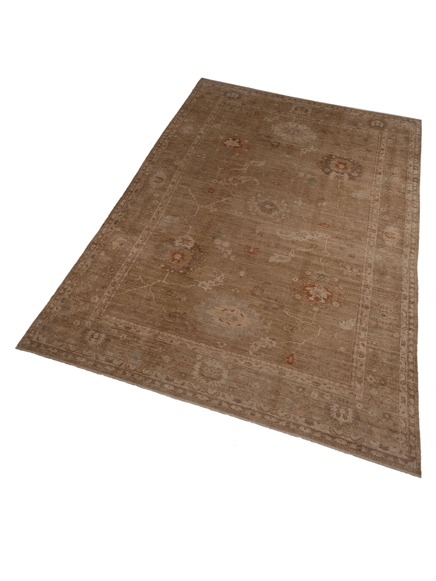 Angora Oushak 107624 Gold Gold 12.9x18.2 Hand Knotted Rug