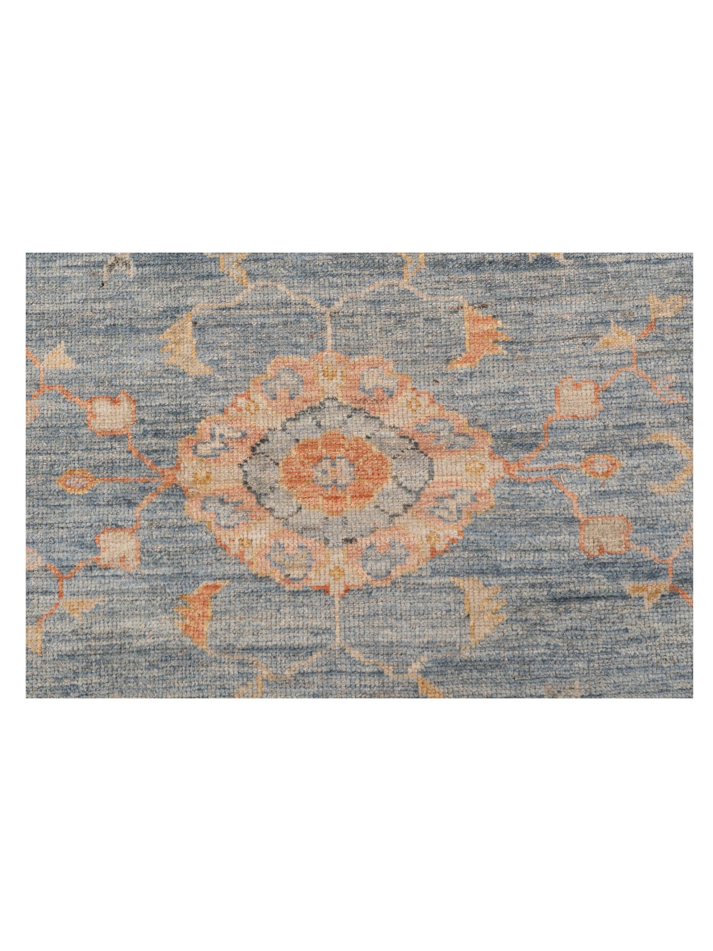 Angora Oushak 149257 Blue Light Brown 10.3x13.4 Hand Knotted Rug