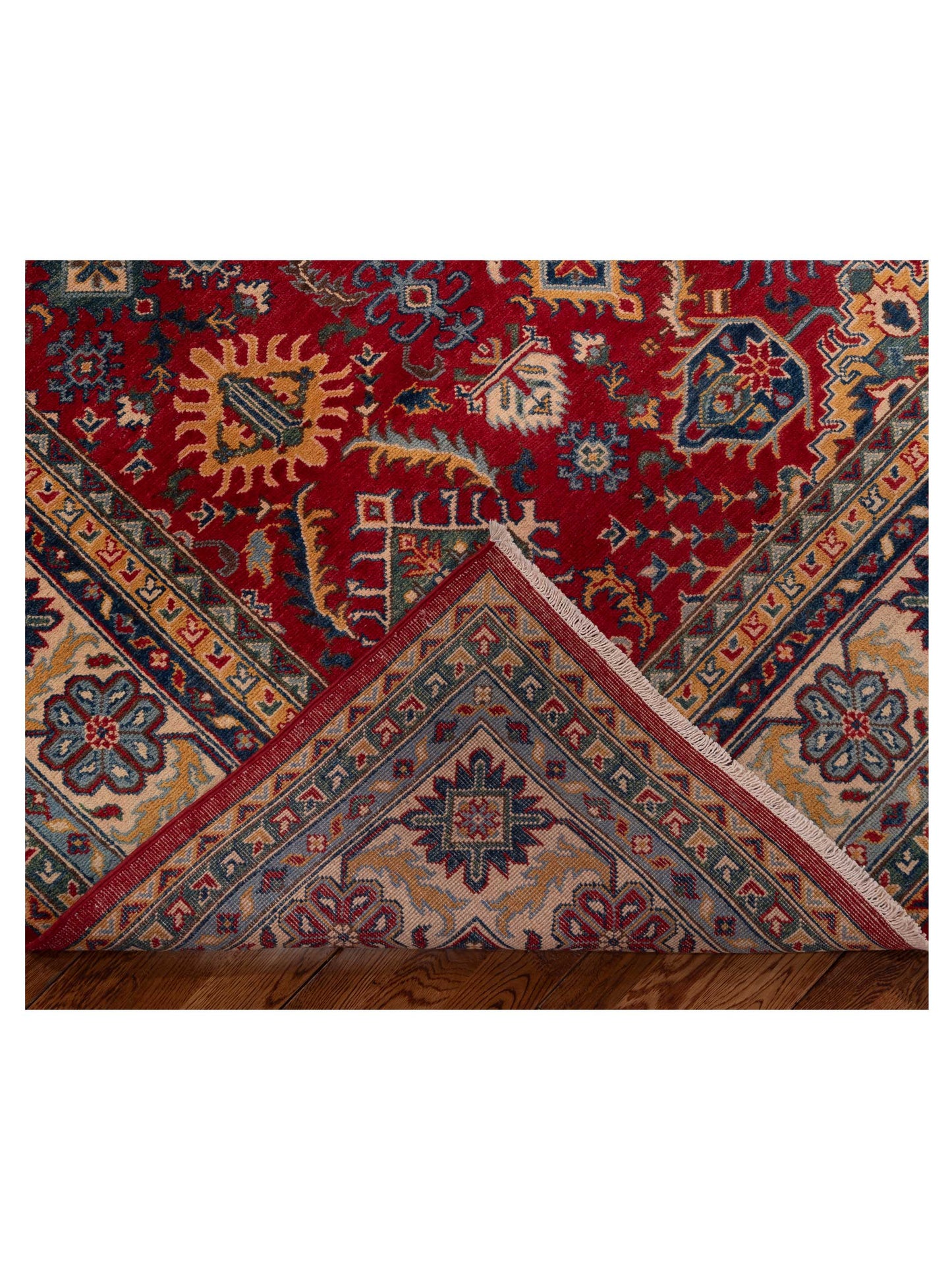 Kazak 151928 Red Ivory 8.2x10.2 Hand Knotted Rug