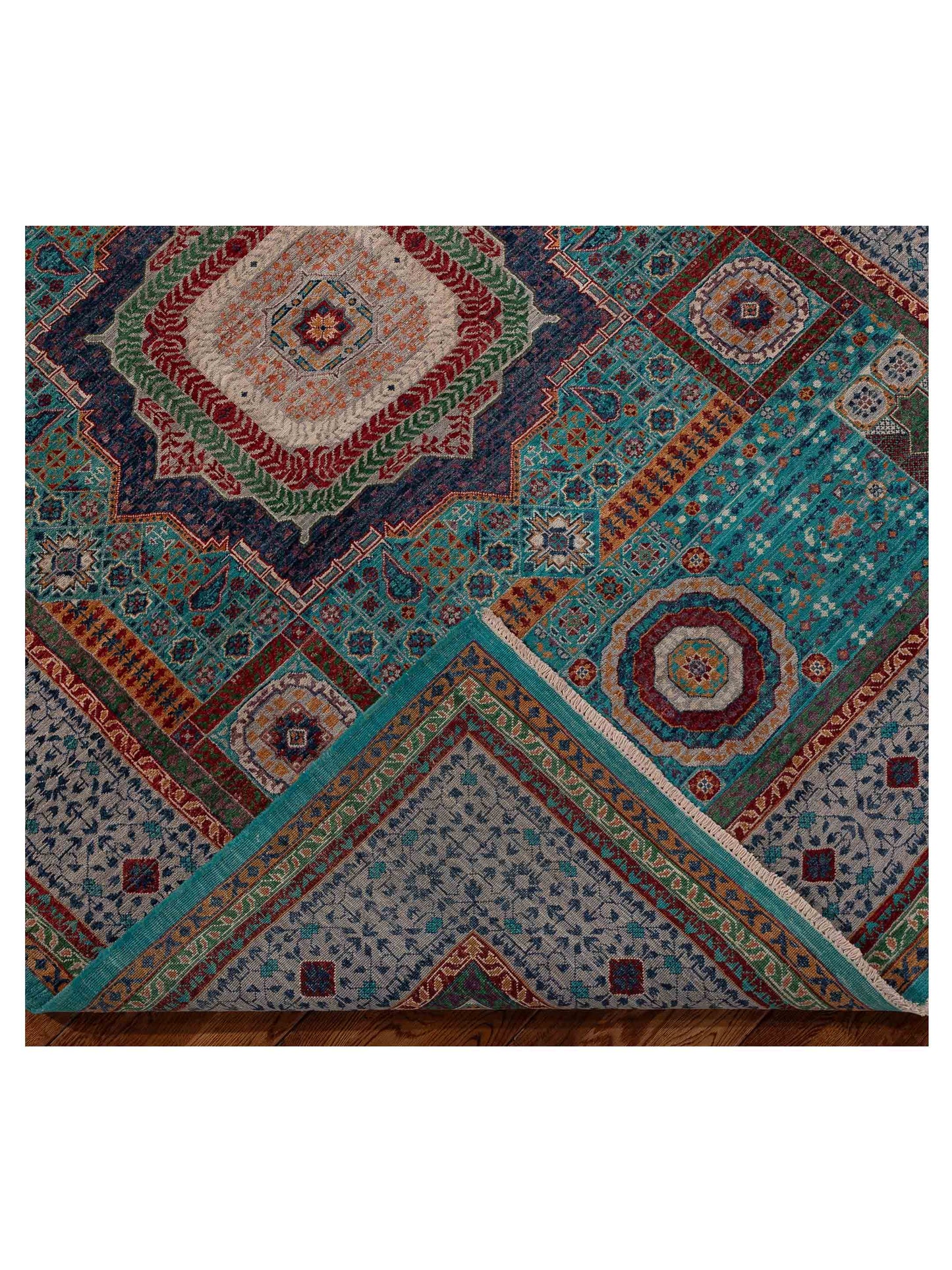 Artisan Mamluk 154747 Blue Gray 5.10x7.7 Hand Knotted Rug