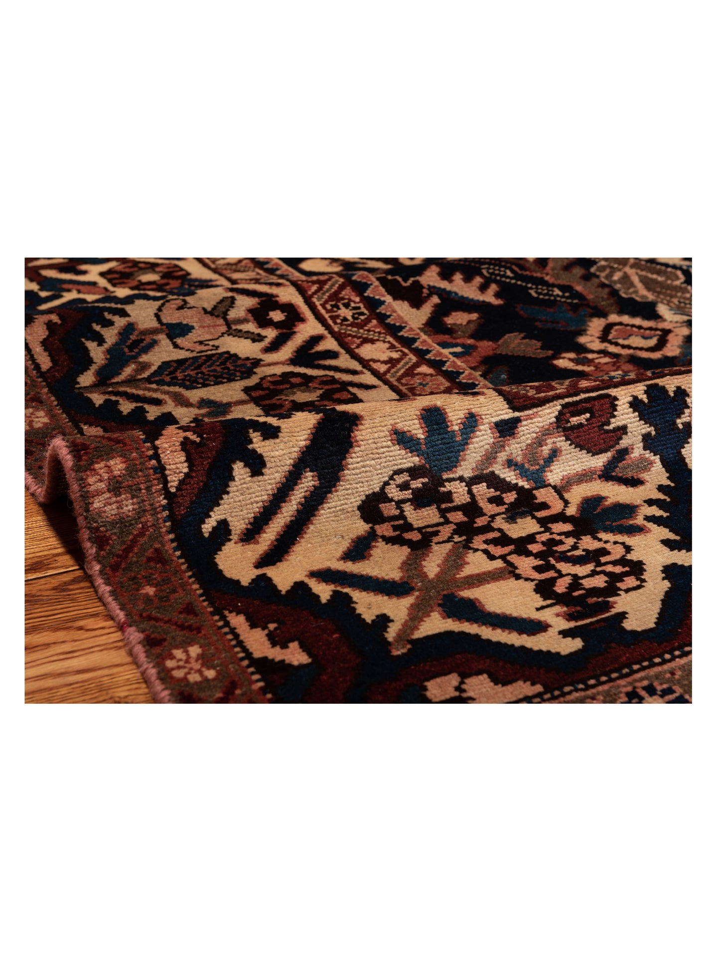 Persian 81330 Pink Ivory 10.6x13.2 Hand Knotted Rug