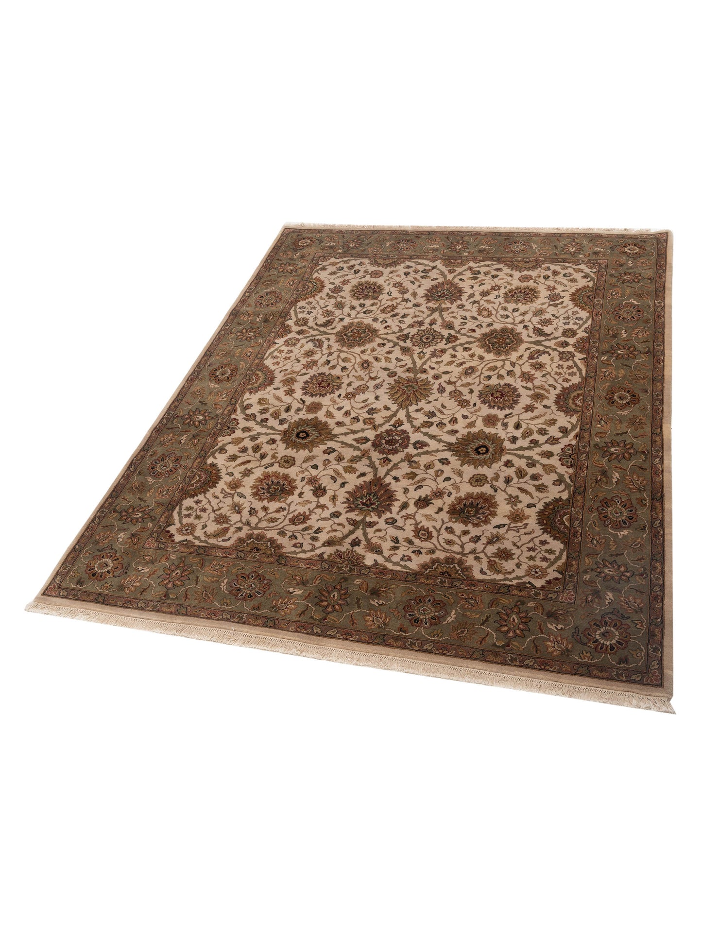 Jahan 98901 Ivory Green 8.2x10.3 Hand Knotted Rug