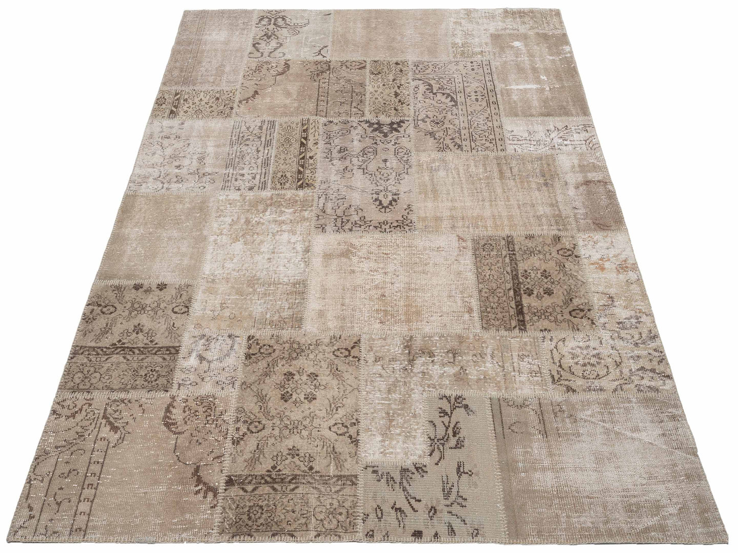 Turkish Vestige Patchwork 111013 Silver 8.2x9.10 Hand Knotted Rug