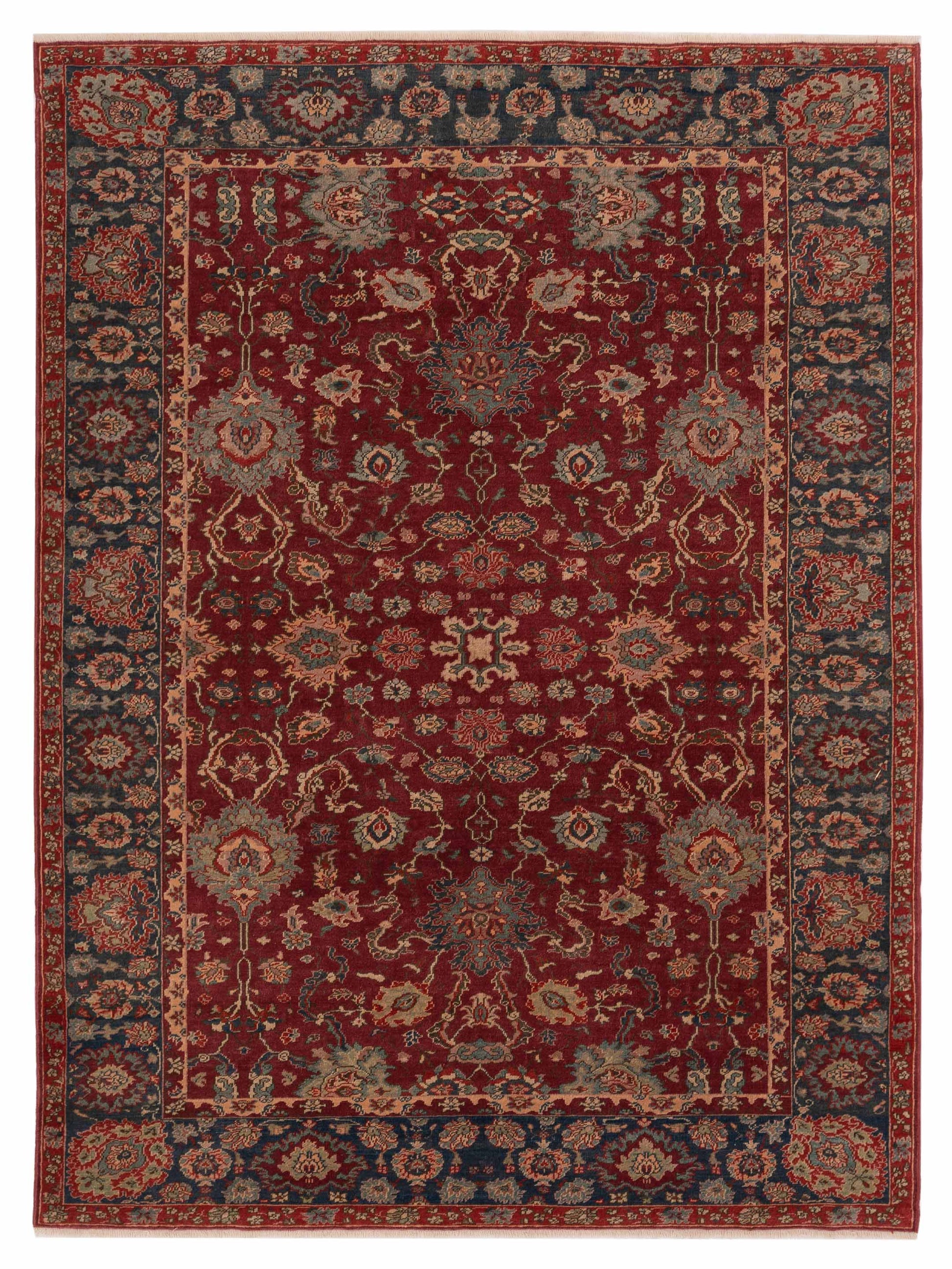 Pasha Antique Loom  Red Steel Blue Traditional