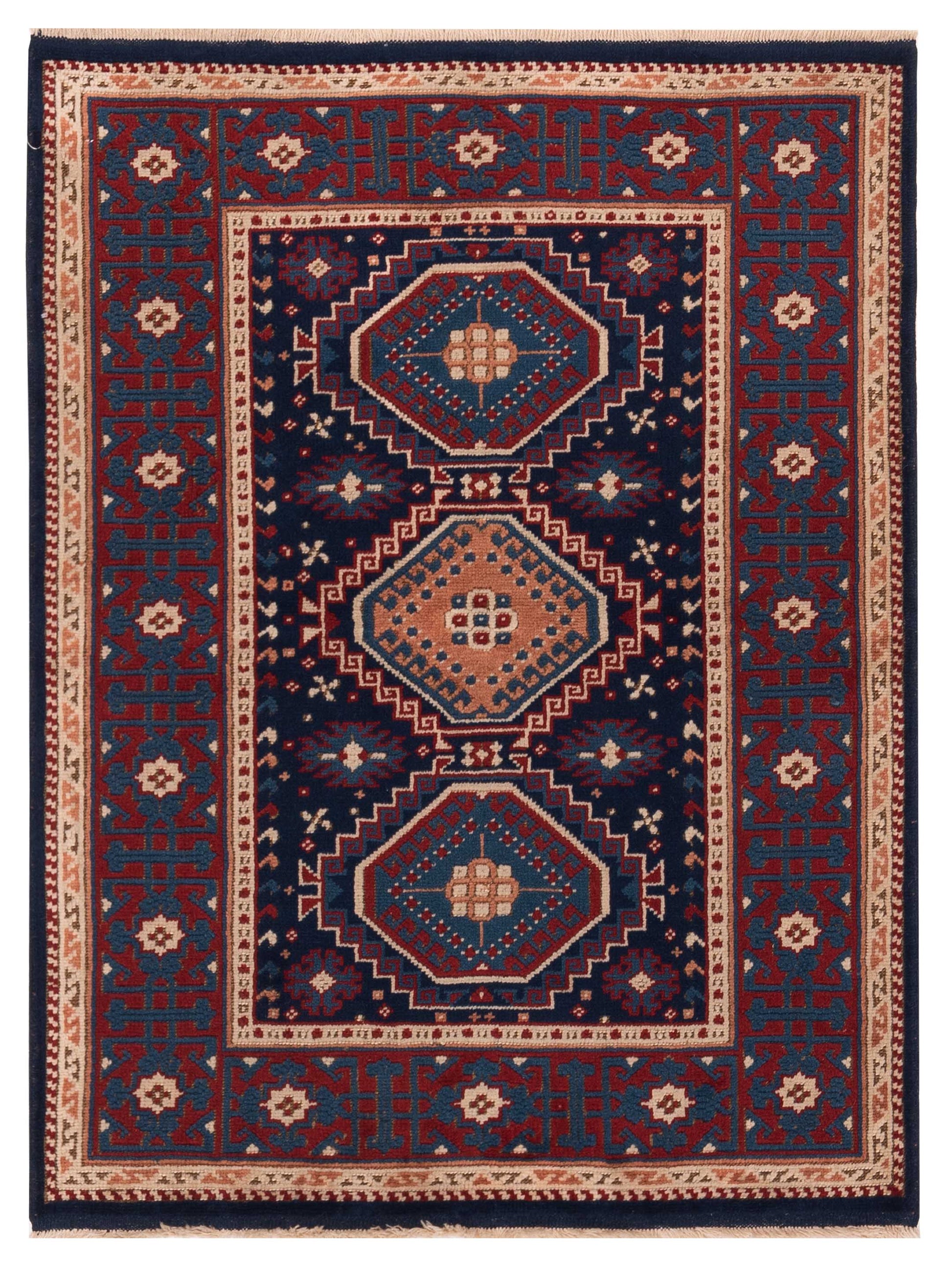 Pasha Turkish Shirwan  Navy Red Traditional