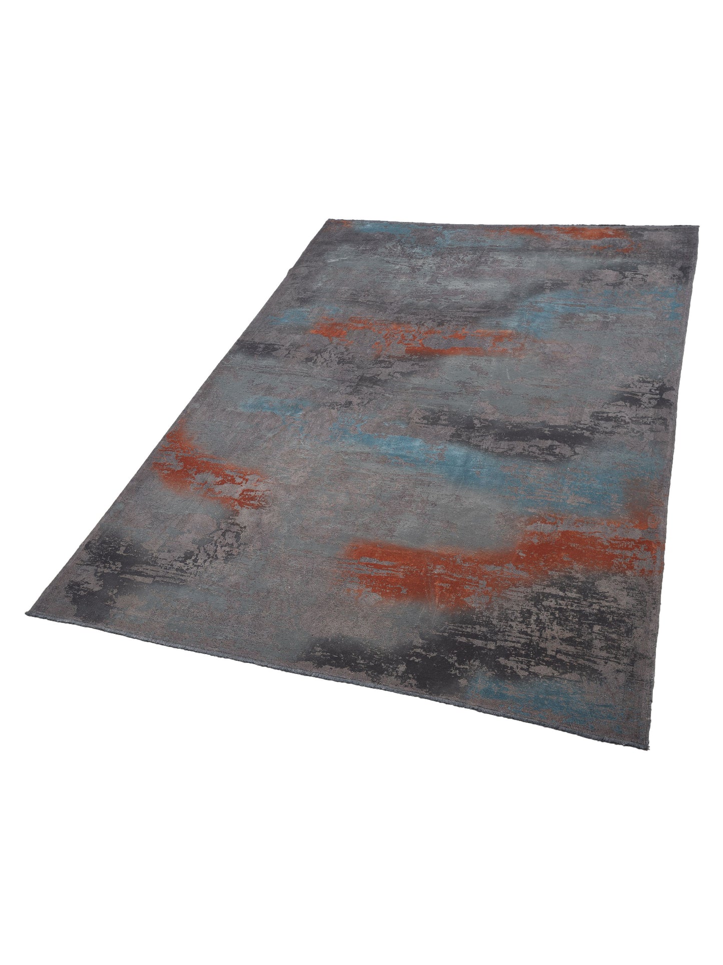 Vintage 78319 Dark Gray 9.3x13.3 Hand Knotted Rug