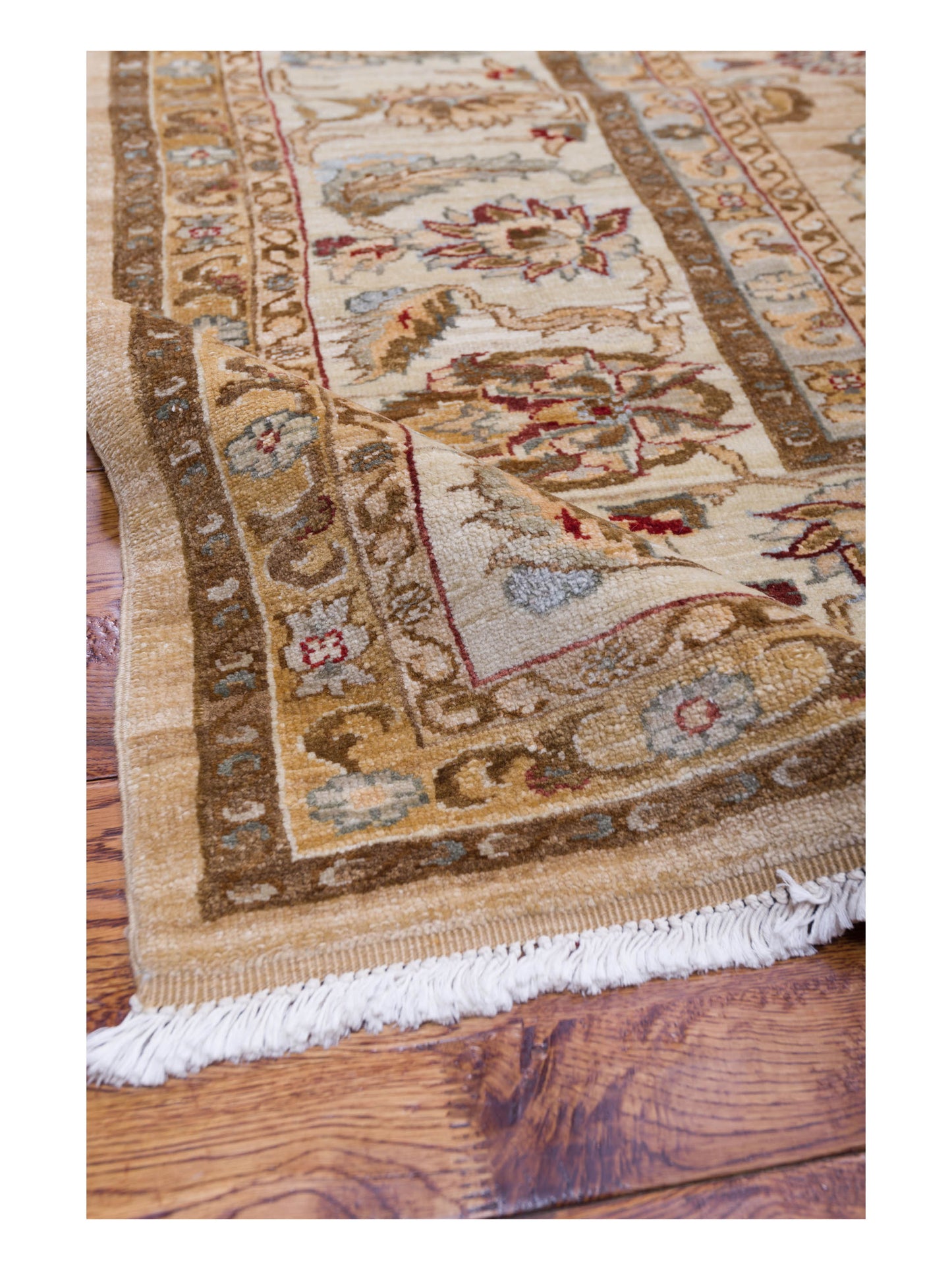 Narin Cemre Gold Ivory 10.3x13.2 Hand Knotted Rug