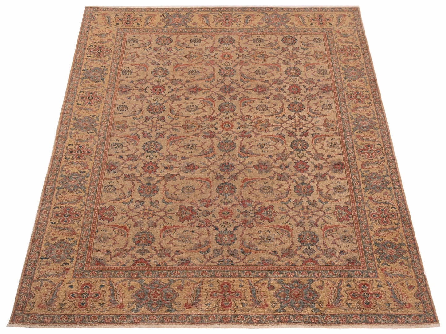 Antique Loom 147471 Ivory Gold 6.7x7.11 Hand Knotted Rug