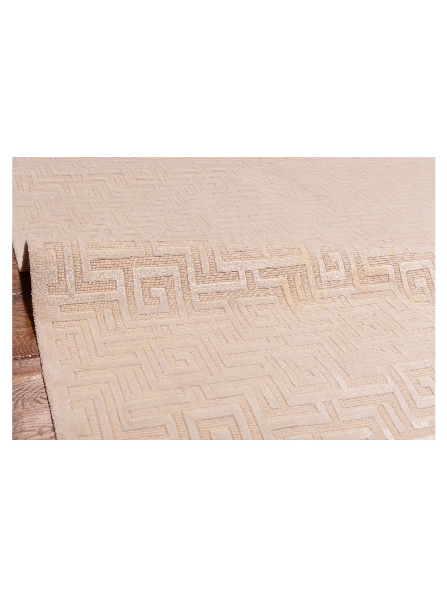 Tibetino 127487 Ivory Ivory 6.1x9.1 Hand Knotted Rug