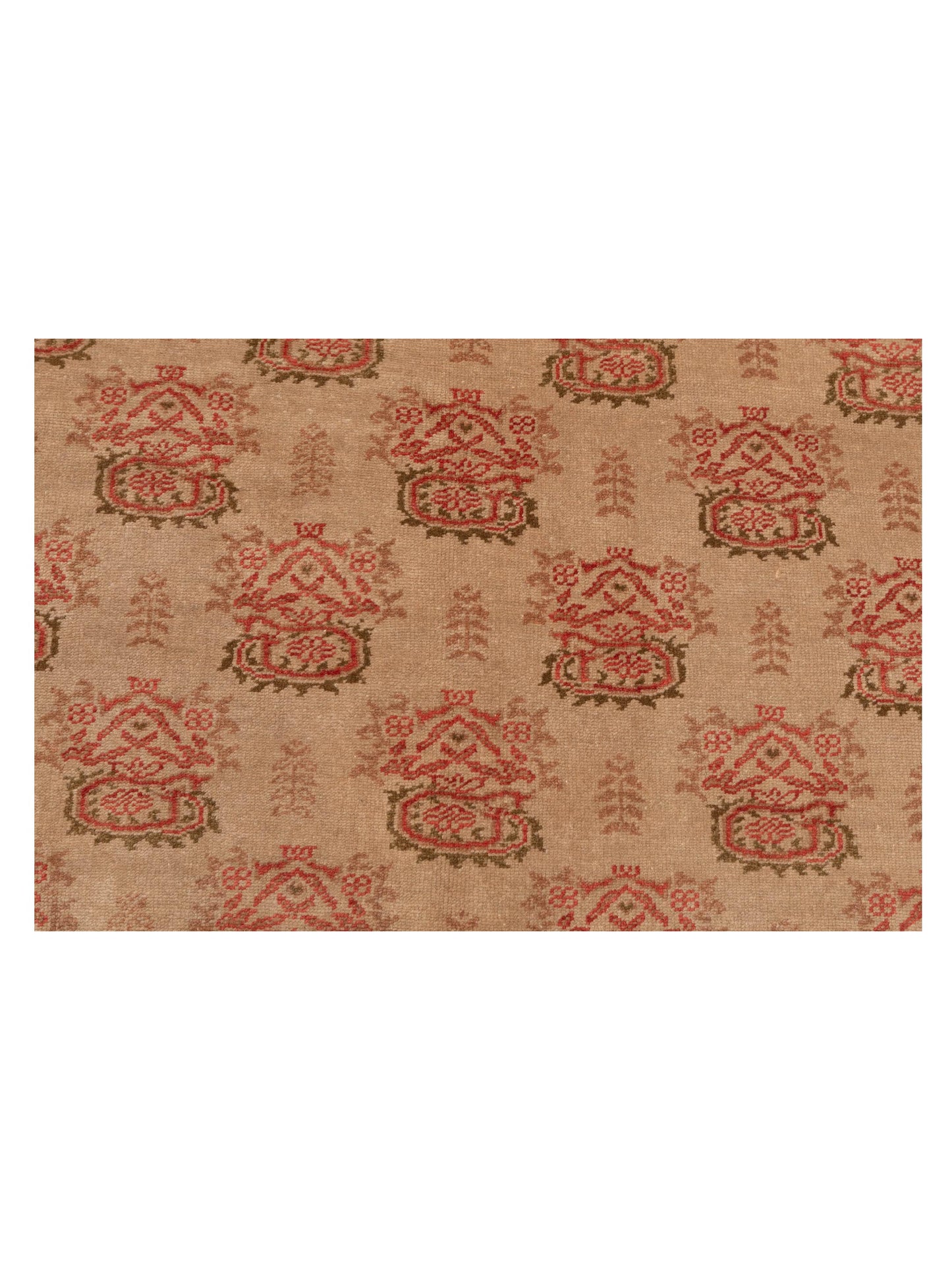 Antique Loom 147397 Ivory Pink 6.9x9.5 Hand Knotted Rug