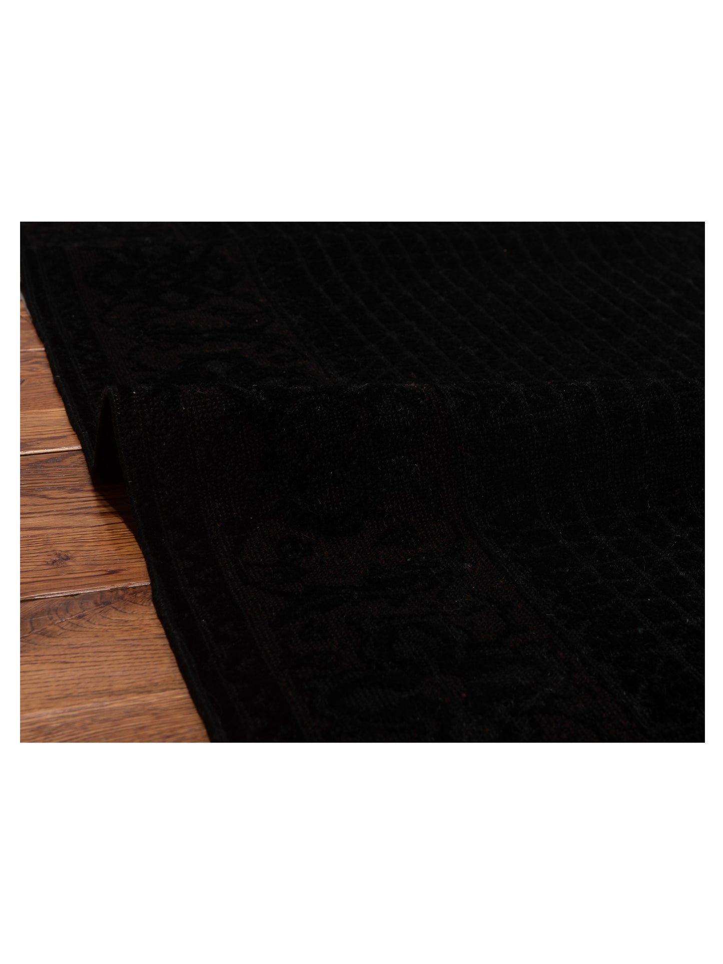 Vintage 111988 Black 4x6 Hand Knotted Rug