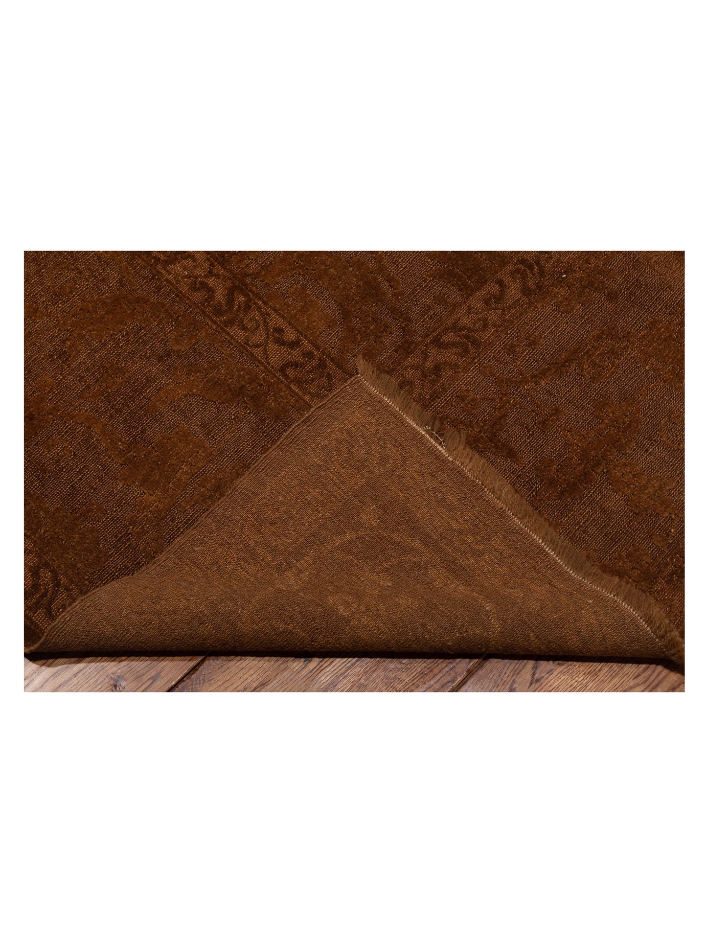 Color Bouquet 109714 Brown Dark Brown 9.1x11.6 Hand Knotted Rug