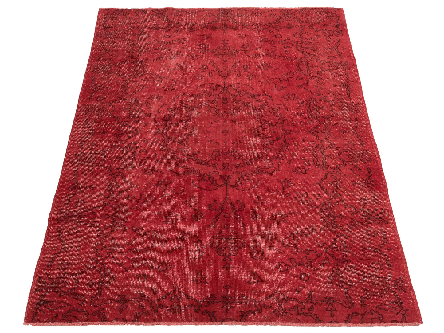 Vintage 114650 Red 5.3x8.1 Hand Knotted Rug