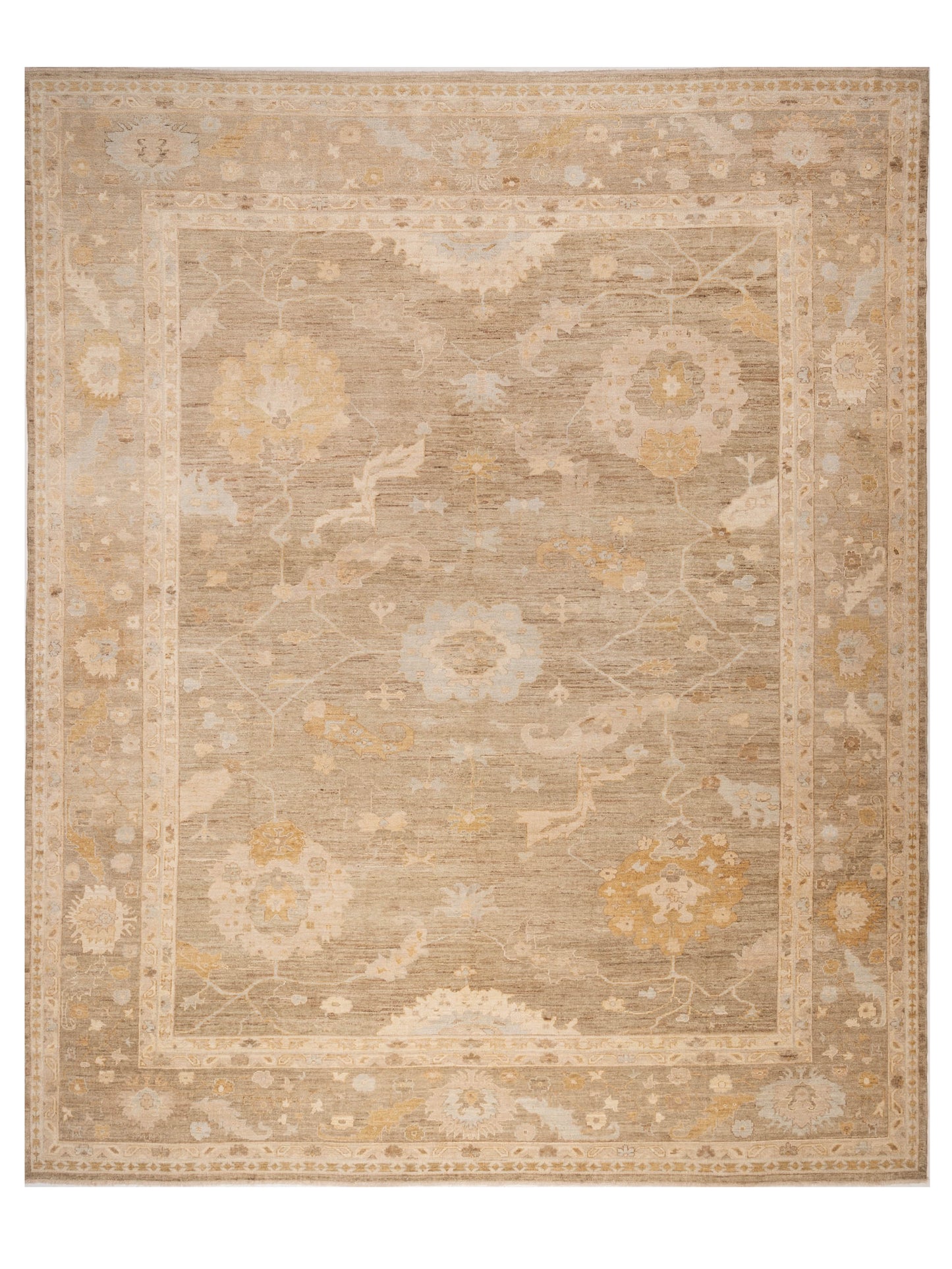 Anadol Angora Oushak  Green Brown Traditional