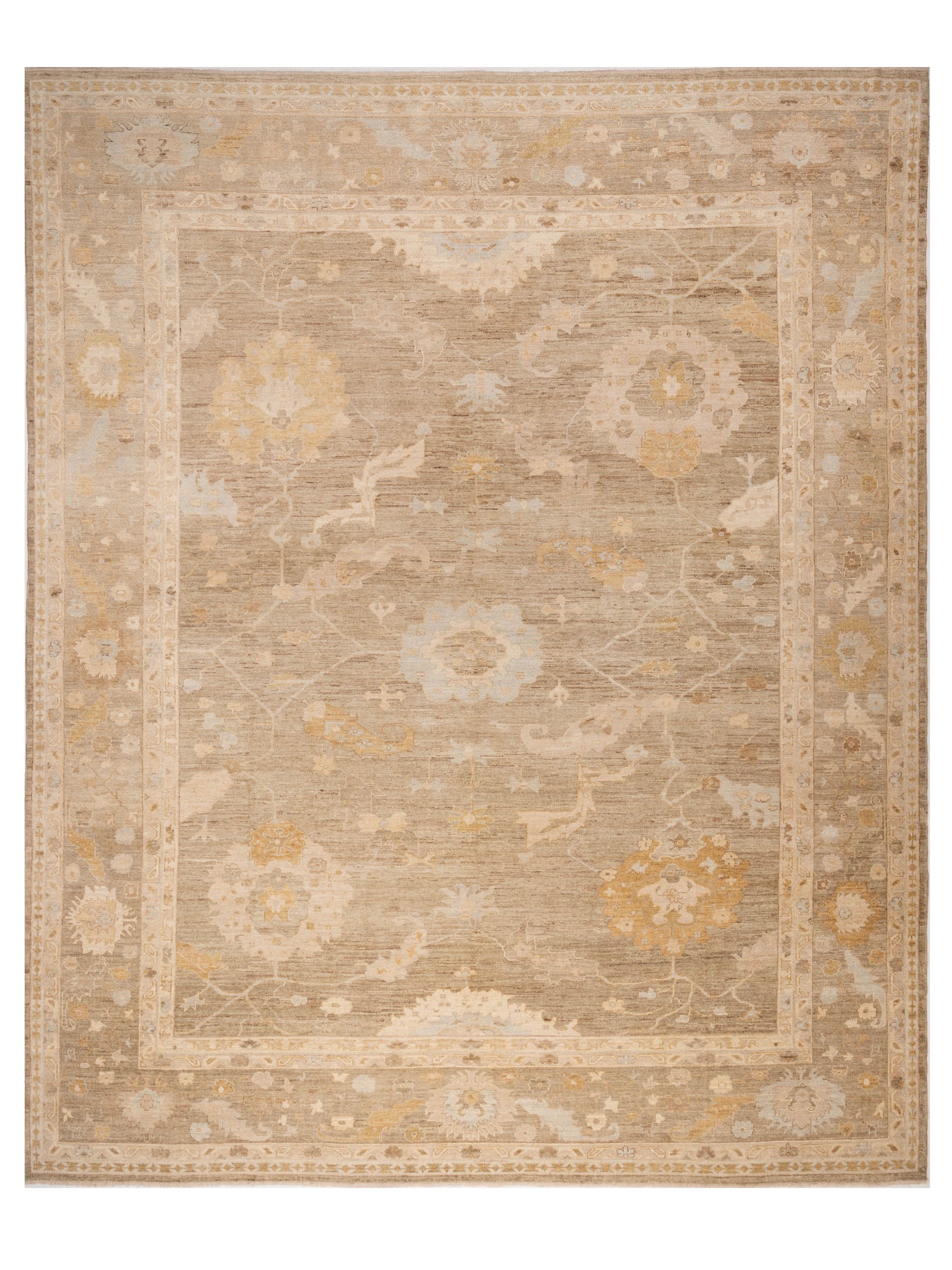 Anadol Angora Oushak  Green Brown Traditional