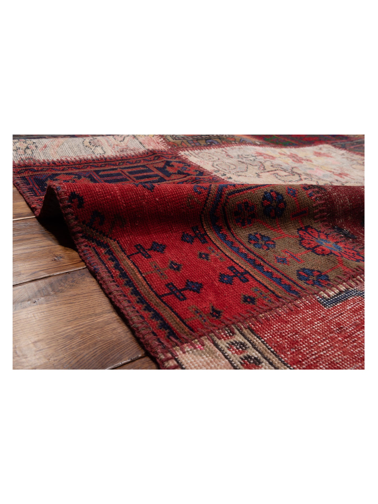 Turkish Vestige Patchwork 146052 Multi 11.6x15.7 Hand Knotted Rug