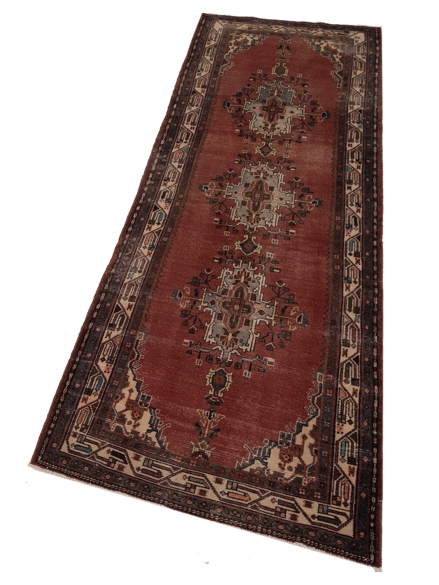 Persian 147696 Rust Brown 3.1x9.10 Hand Knotted Rug