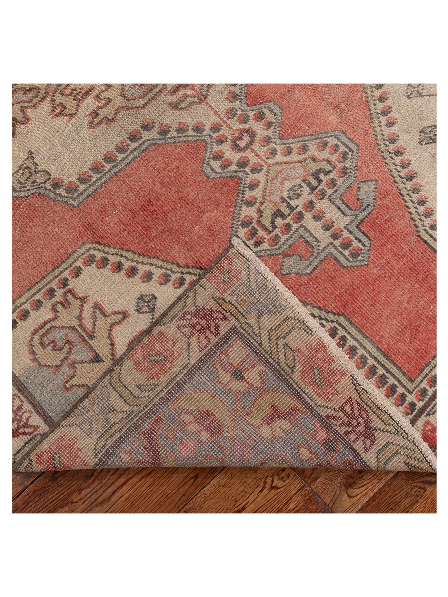 Old Anatolian 154169 Pink Ivory 4.5x7.8 Hand Knotted Rug