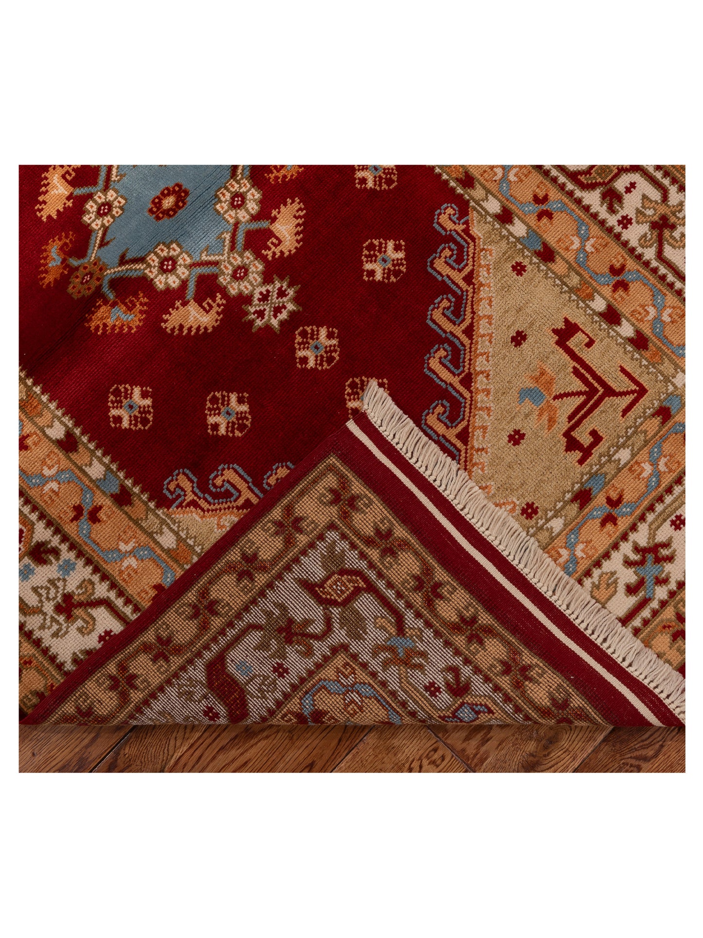 Turkish Shirwan 154037 Red Ivory 3.10x5.9 Hand Knotted Rug