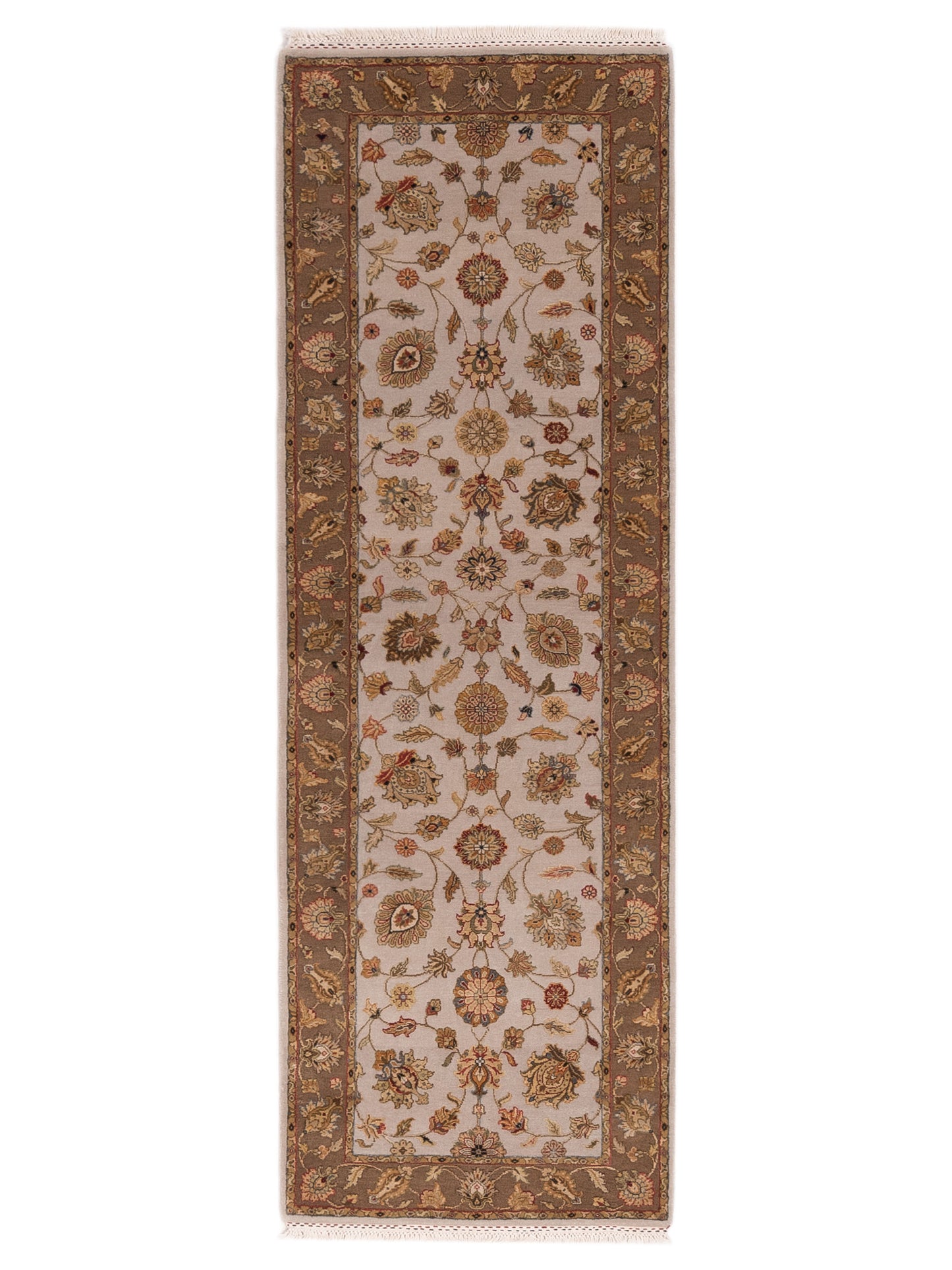 Rajpur Imperial Silk  Ivory Brown Traditional
