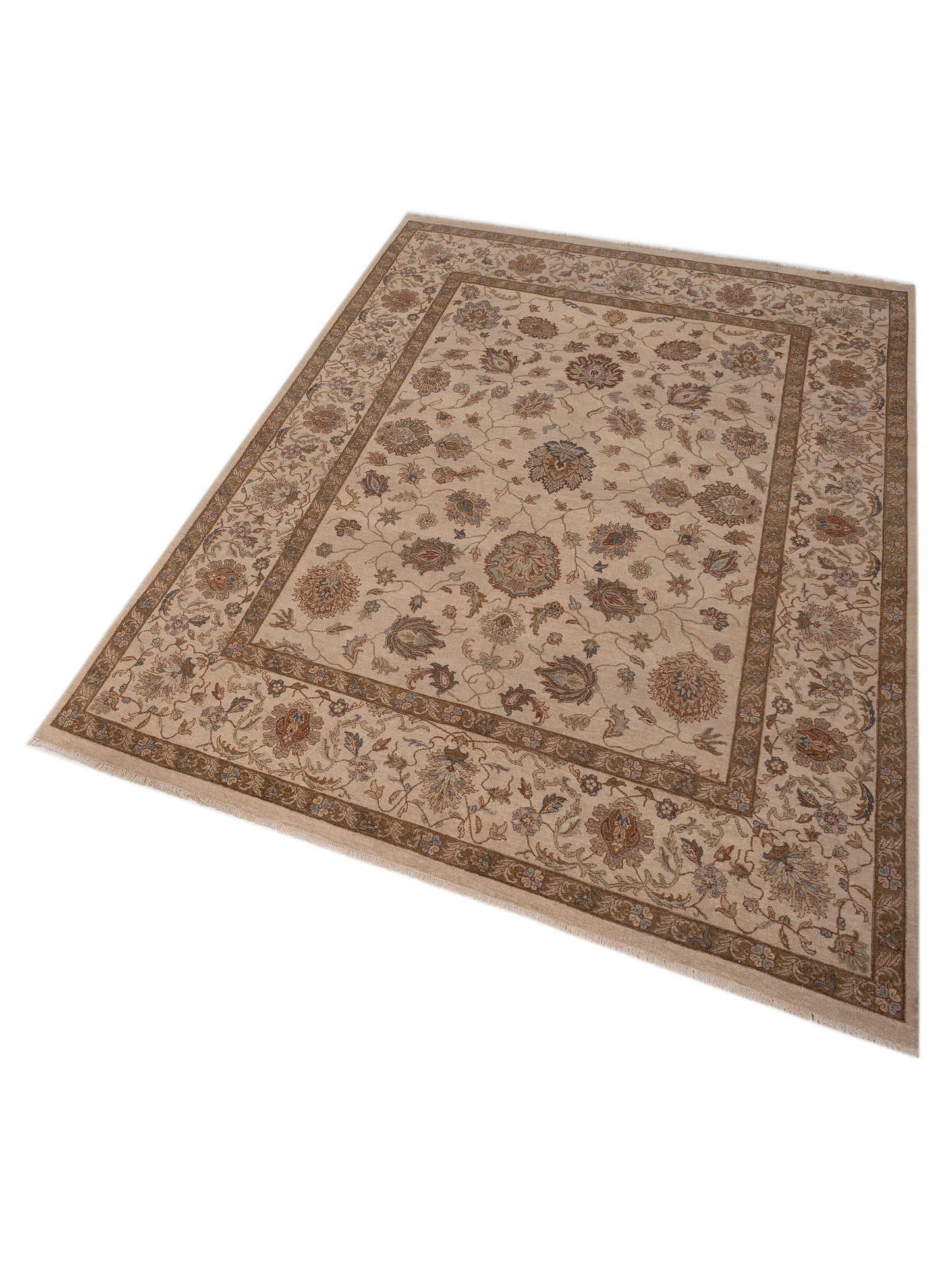 Ghazani 98616 Ivory Ivory 8.2x10 Hand Knotted Rug