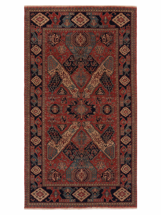 Pasha Antique Loom  Rust Navy Traditional