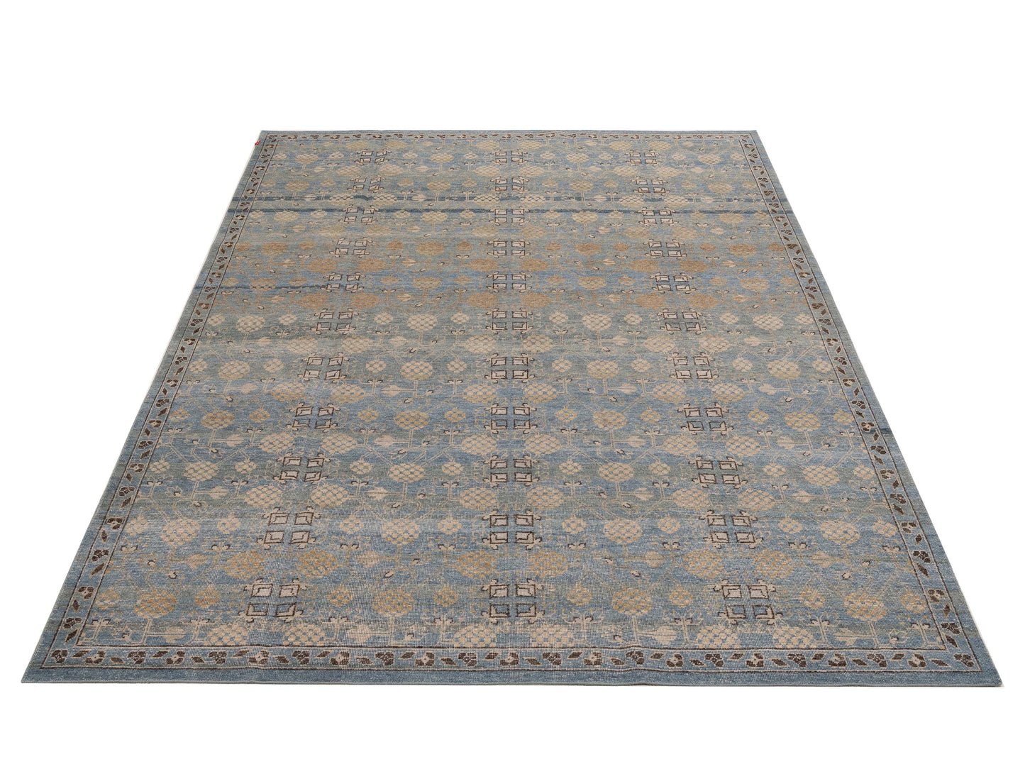 Vintage Revival 154591 Beige Brown 9x12 Hand Knotted Rug