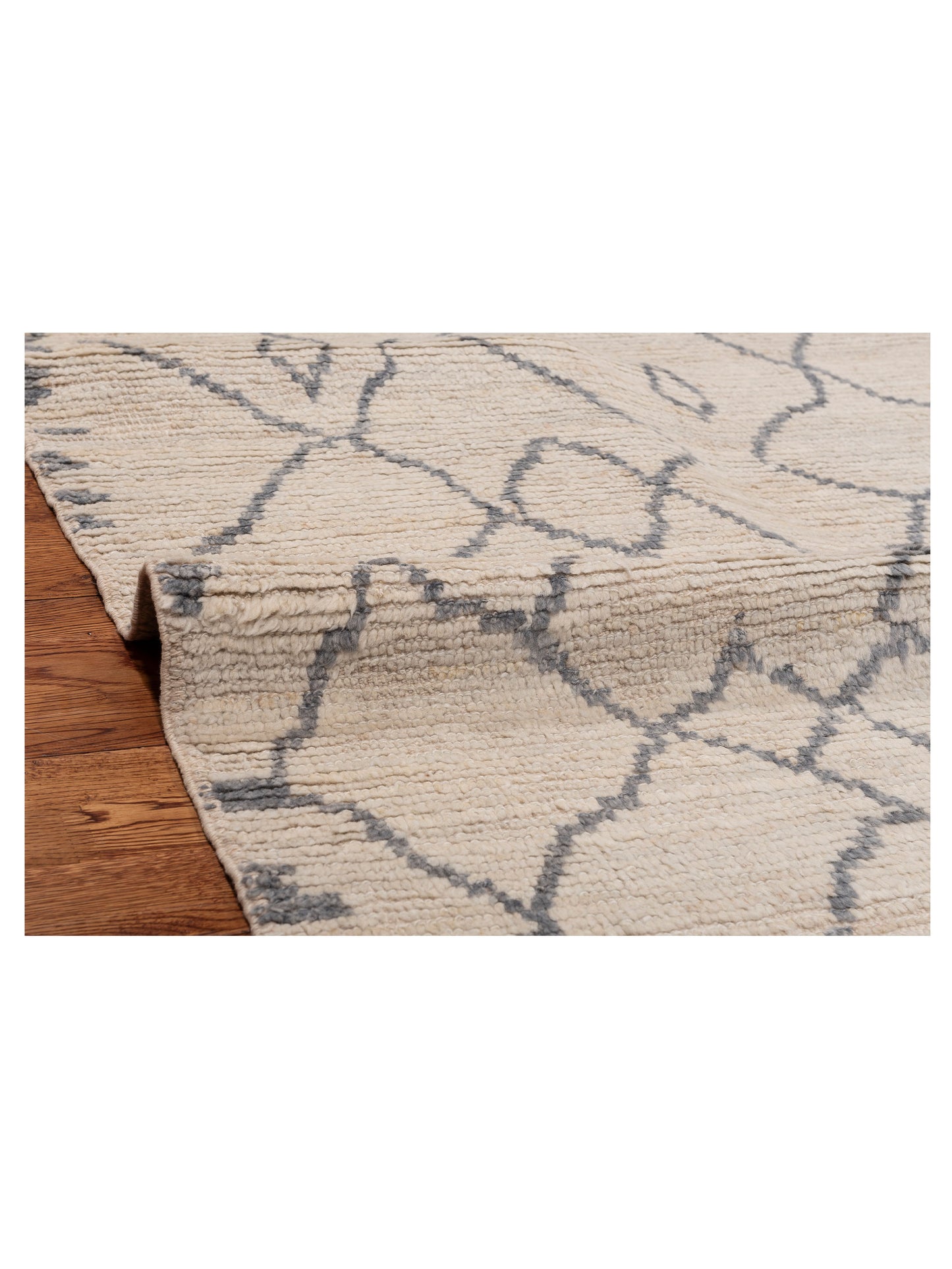 Berber Aspendos Ivory Gray 8.5x10.1 Hand Knotted Rug