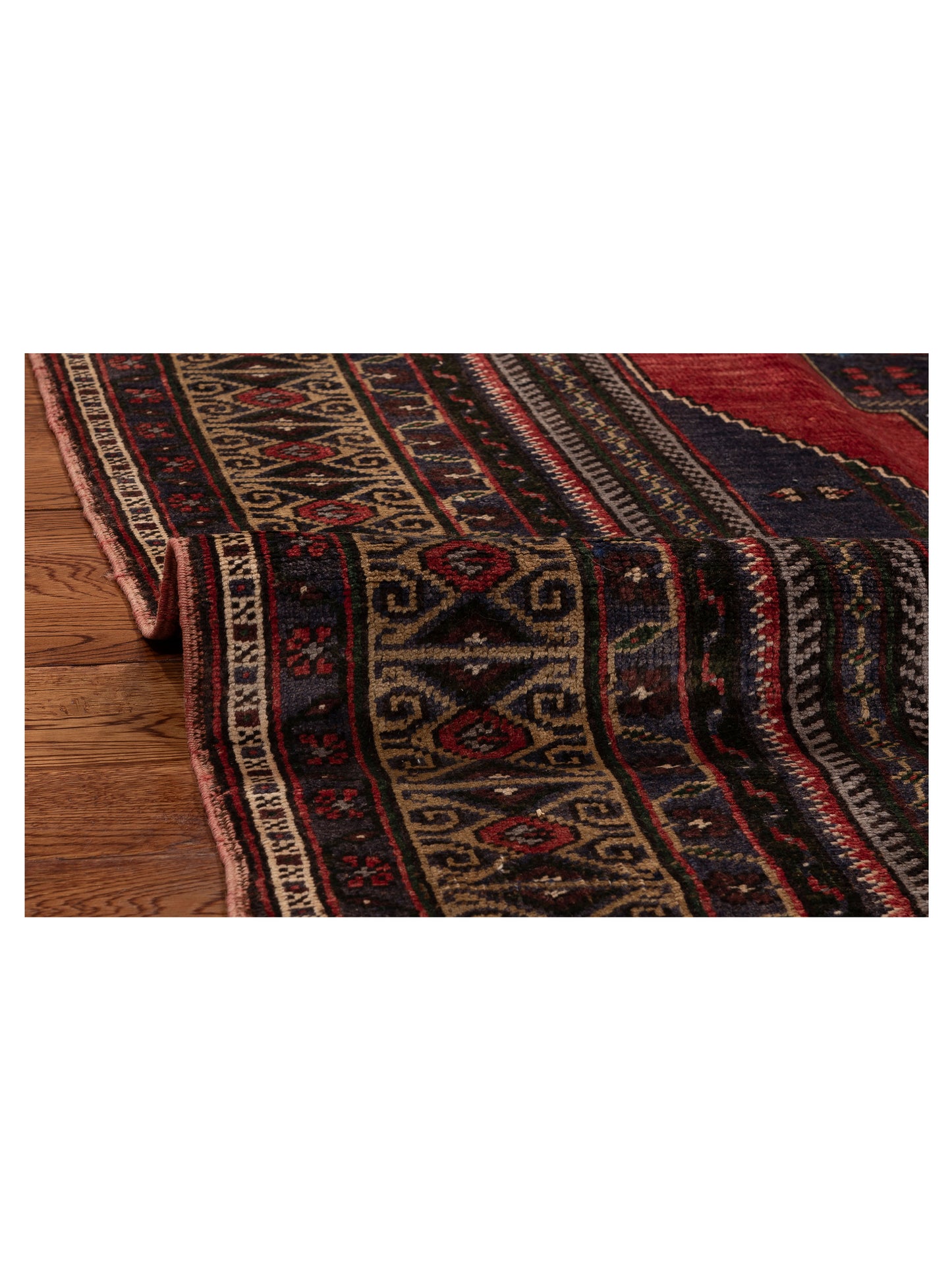 Old Anatolian 154110 Red Blue 5.9x10.3 Hand Knotted Rug