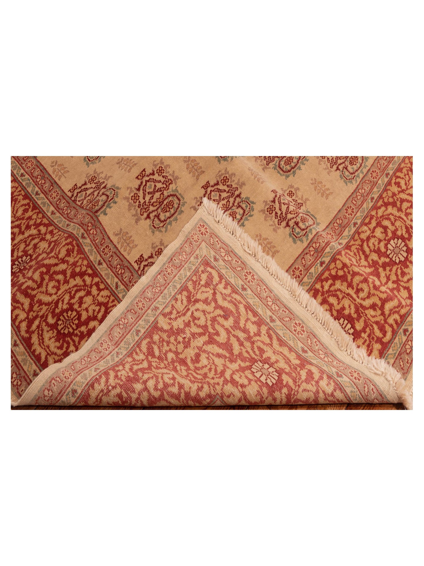 Antique Loom 148321 Beige Rust 6.8x9 Hand Knotted Rug