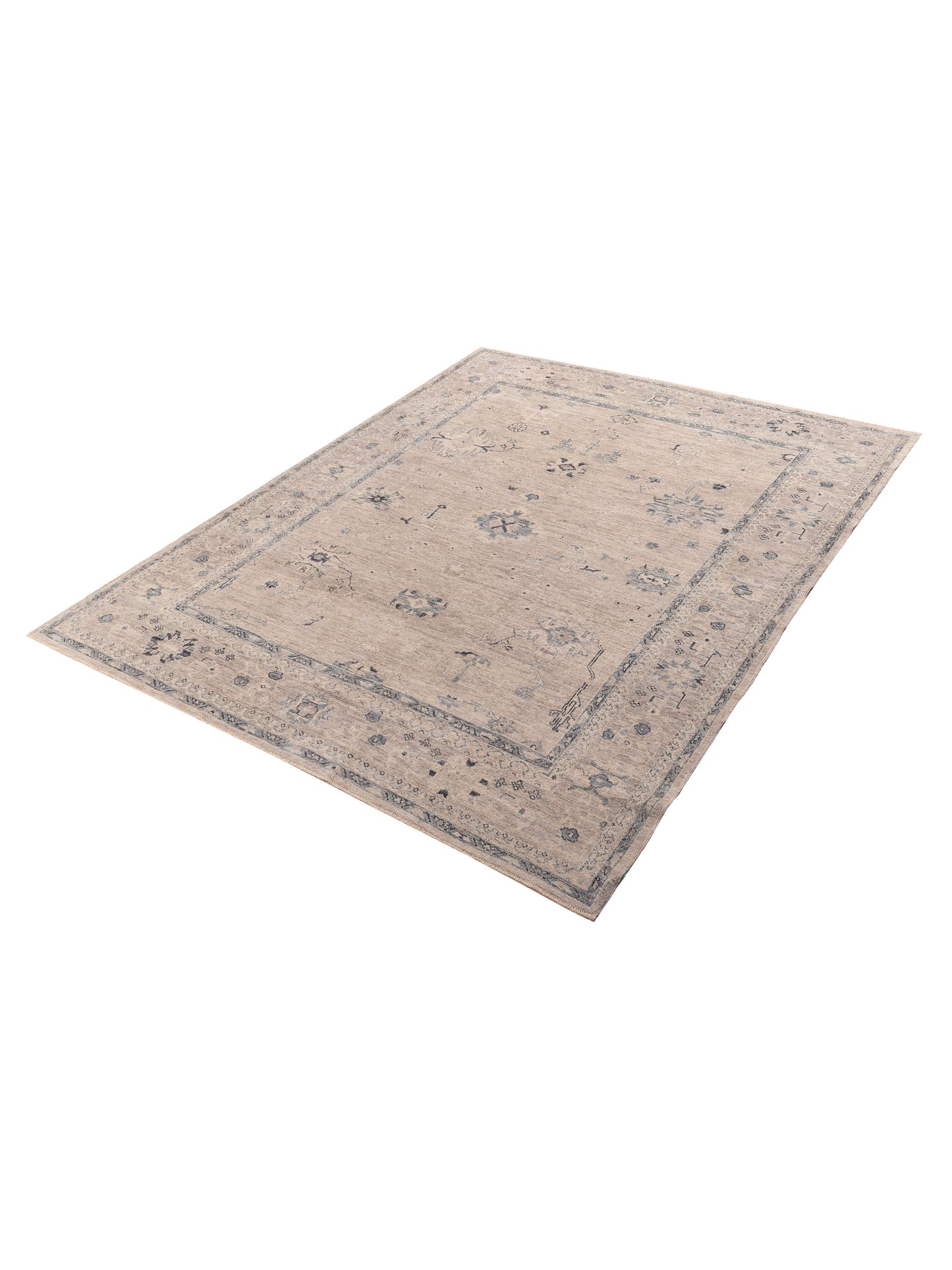 Angora Oushak 156200 Gray Gray 8.10x11.8 Hand Knotted Rug