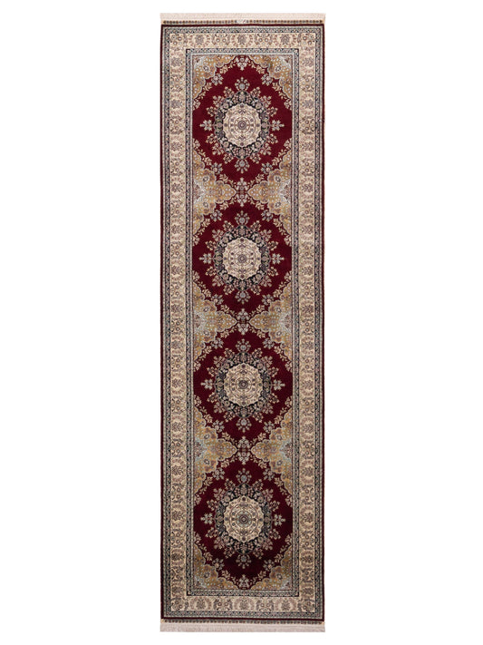 Pasha Pure Silk  Red Ivory Traditional