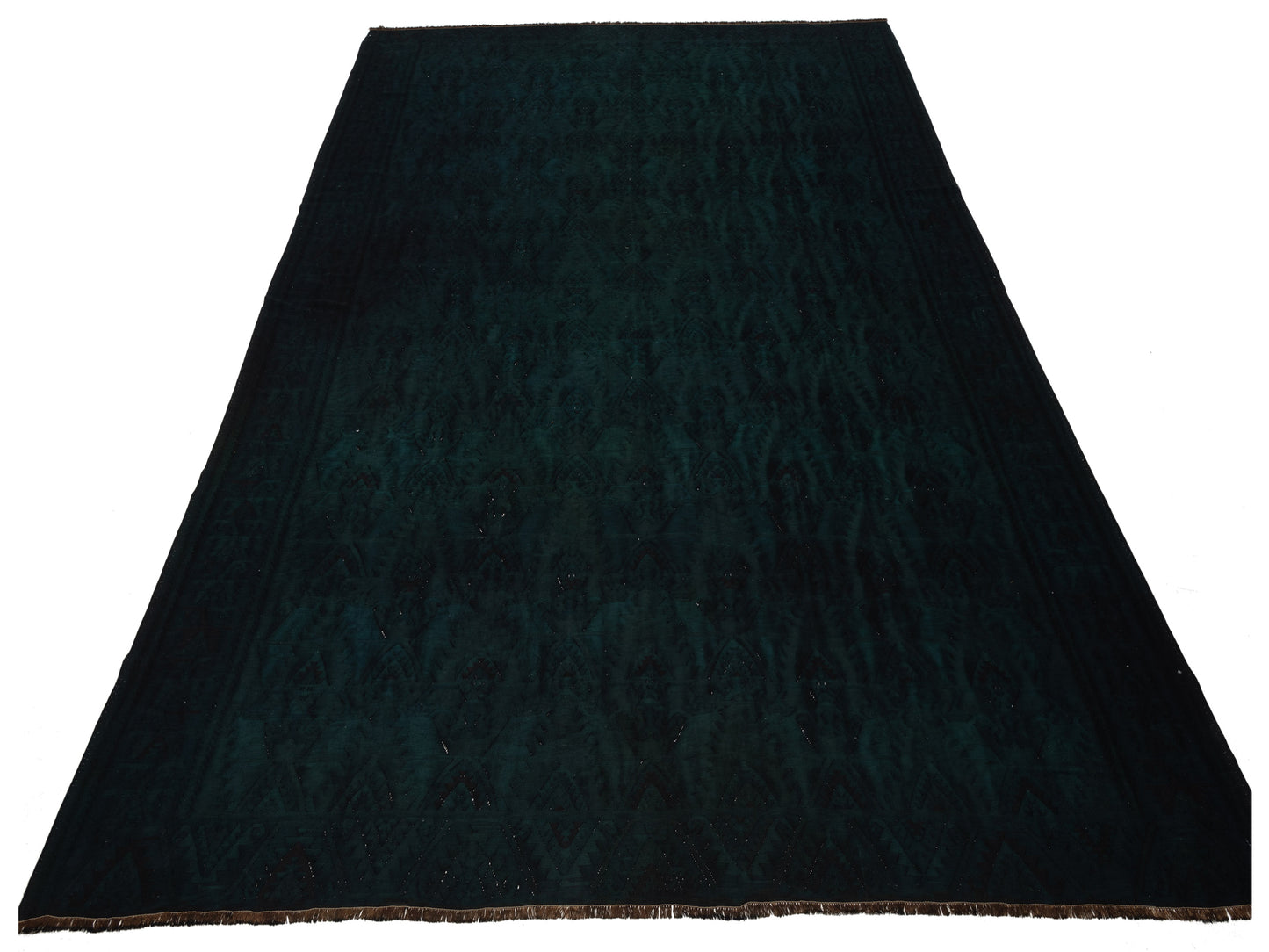 Vintage 73831 Black 10.2x14 Hand Knotted Rug