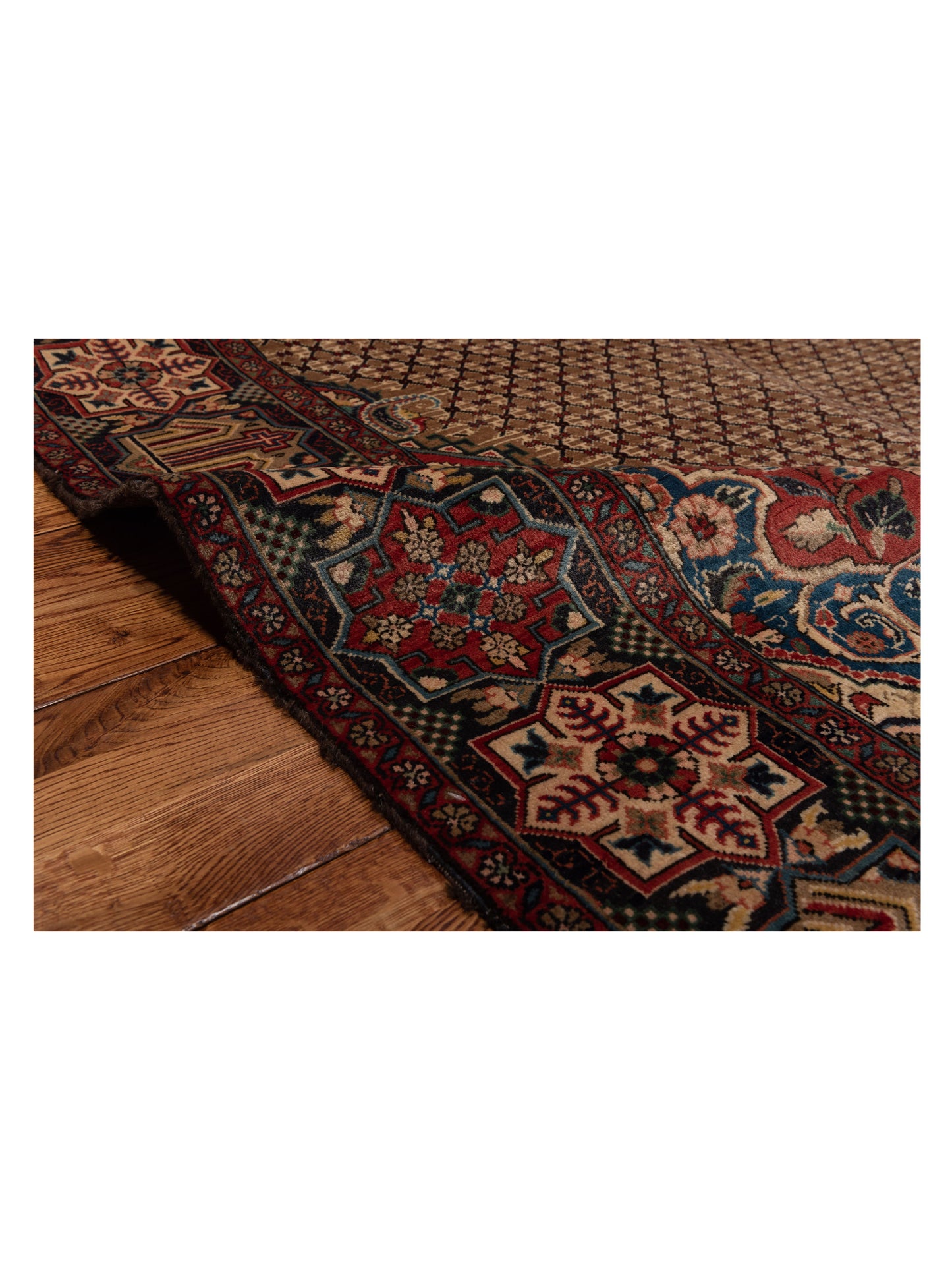 Persian 93512 Brown Navy 8.3x11.4 Hand Knotted Rug