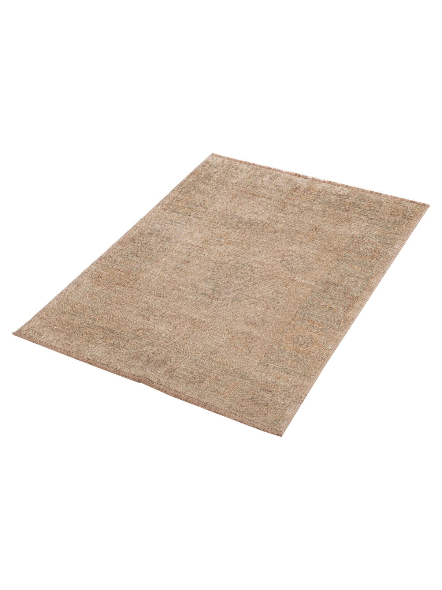 Angora Oushak 123821 Beige Gray 3.11x5.3 Hand Knotted Rug