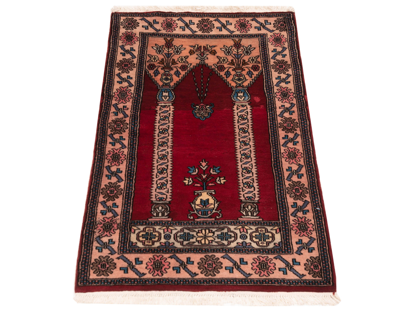 Bokhara 146607 Burgundy Pink 2.7x4.2 Hand Knotted Rug