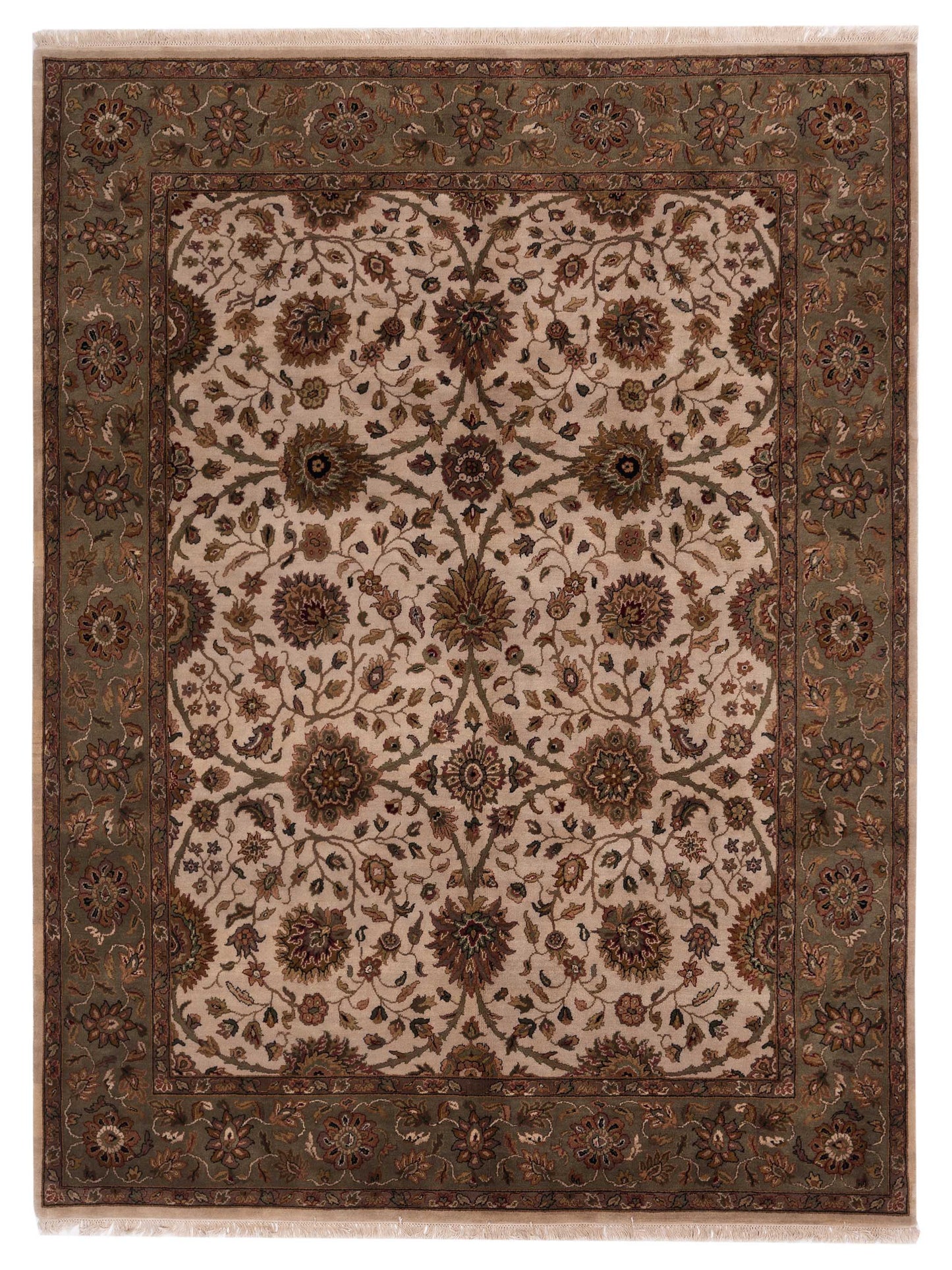 Rajpur Jahan  Ivory Green Traditional